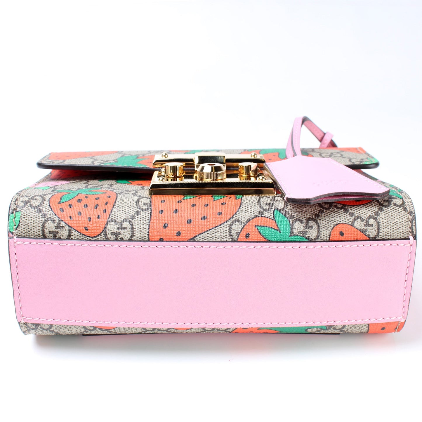 409487 Padlock Guccissima Small Strawberry