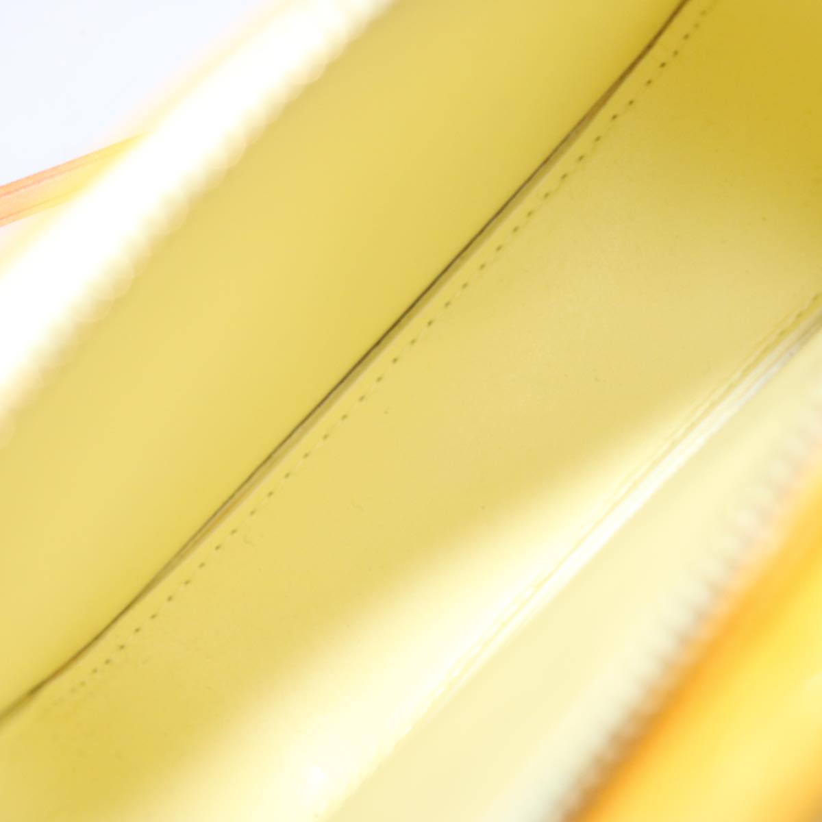 Louis Vuitton Mott Yellow Patent Leather Clutch Bag