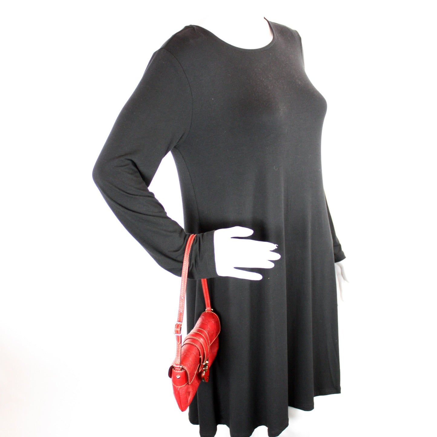 154388 GG Leather Heart Lock Mini Bag