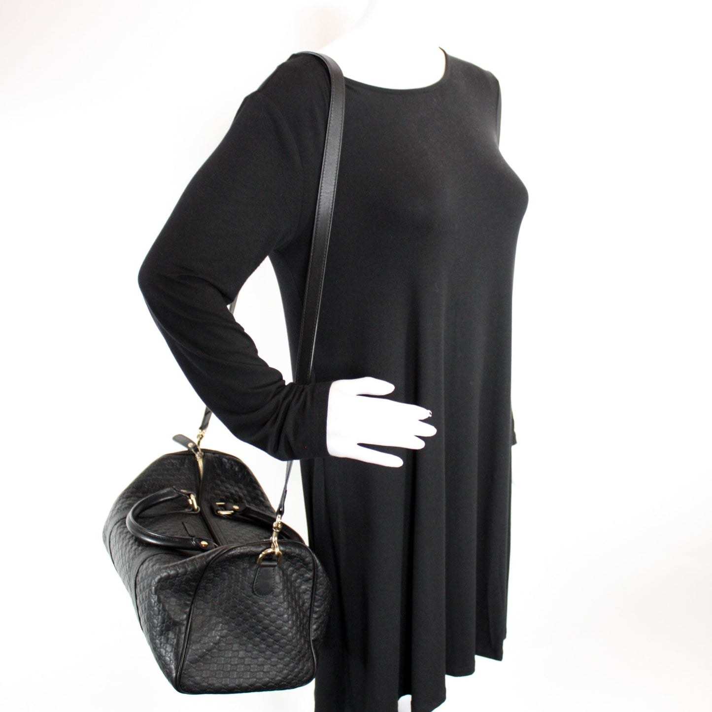 449646 Boston W/Strap Micro Guccissima