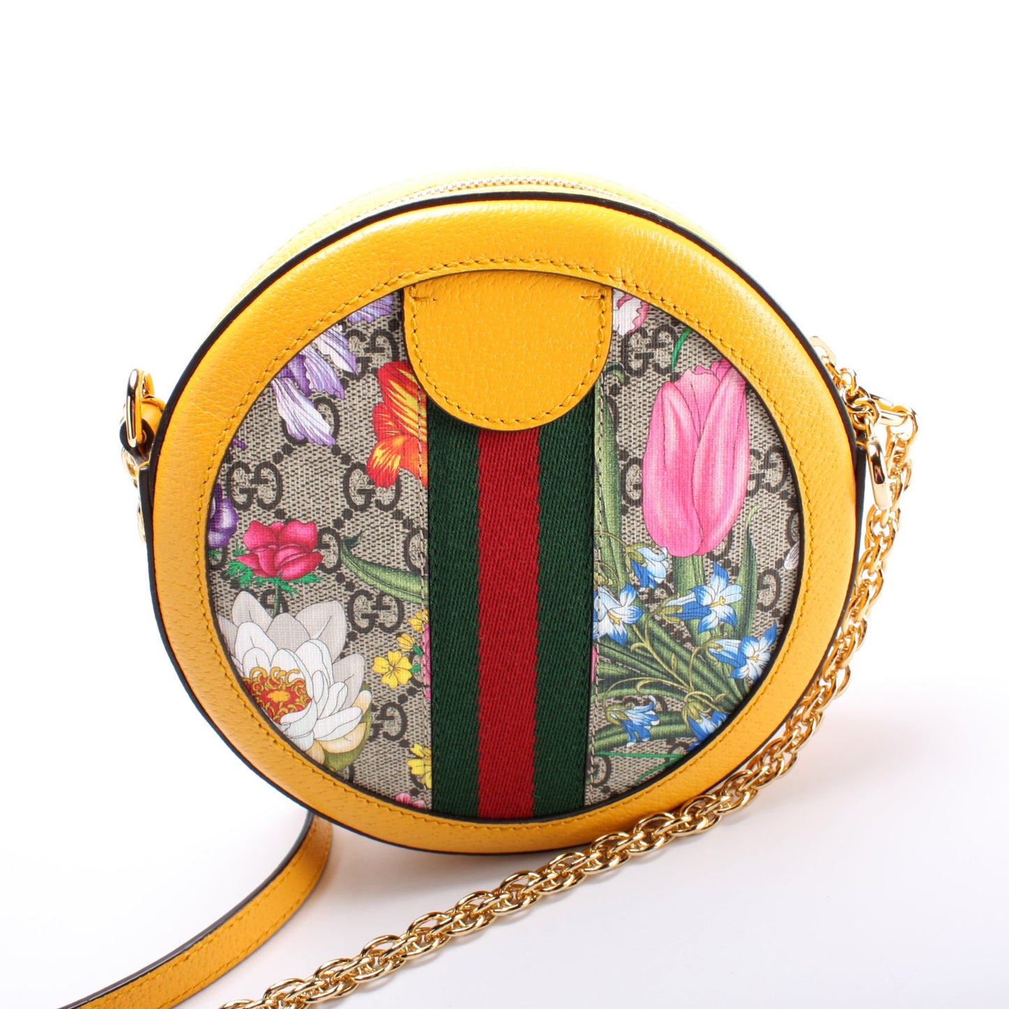 550618 Ophidia GG Flora Round Small Crossbody