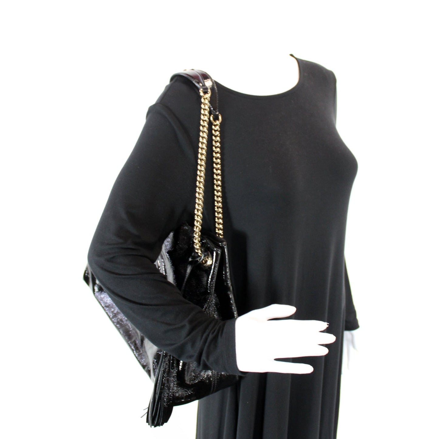 308982 Soho Patent Leather Shoulder Medium