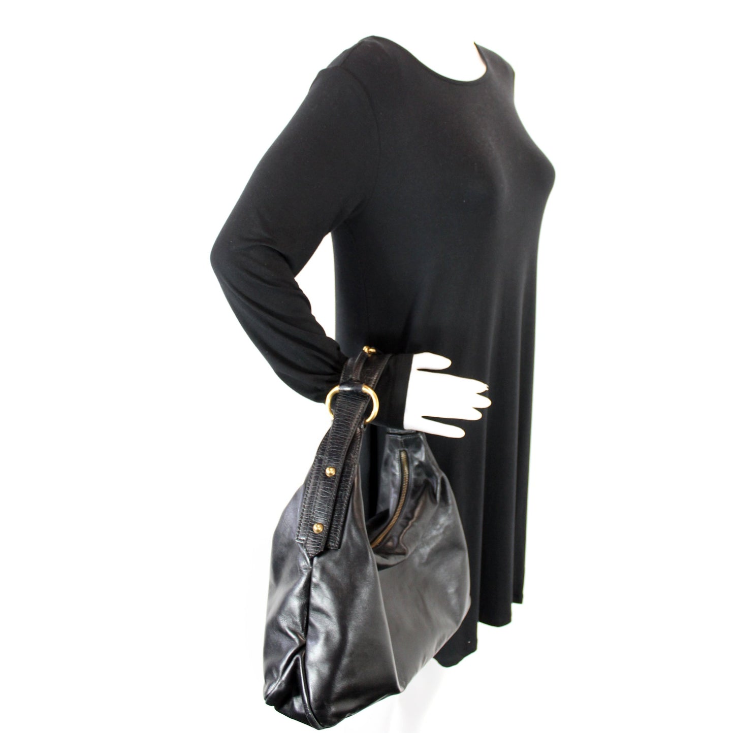 115867 Horsebit Leather Hobo