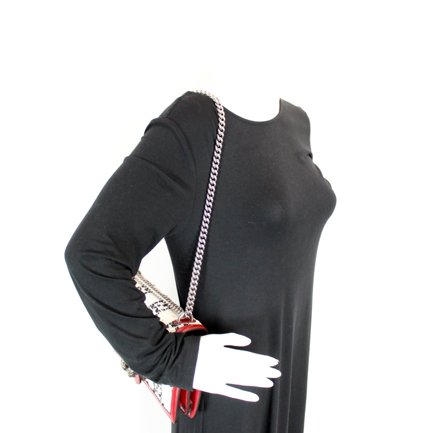 400249 Dionysus Tweed GG Shoulder Small