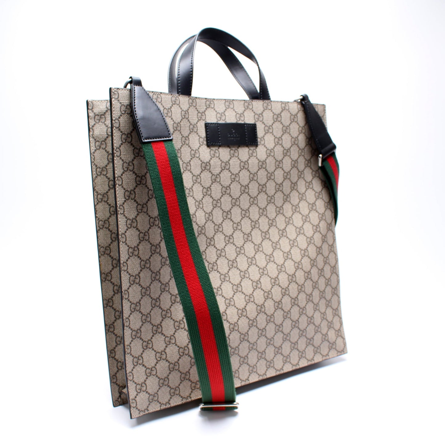 456217 GG Supreme Web Vertical Tote