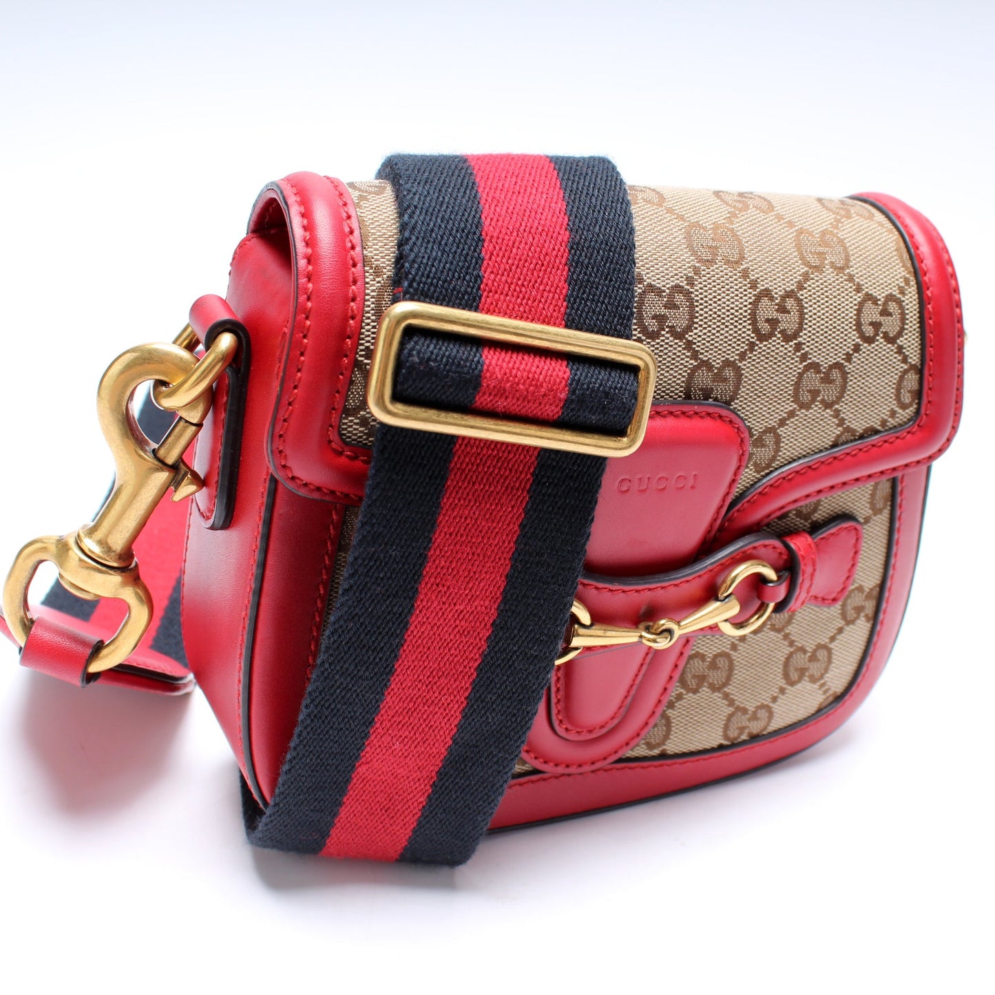 384821 GG Canvas Lady Web Small Shoulder Bag