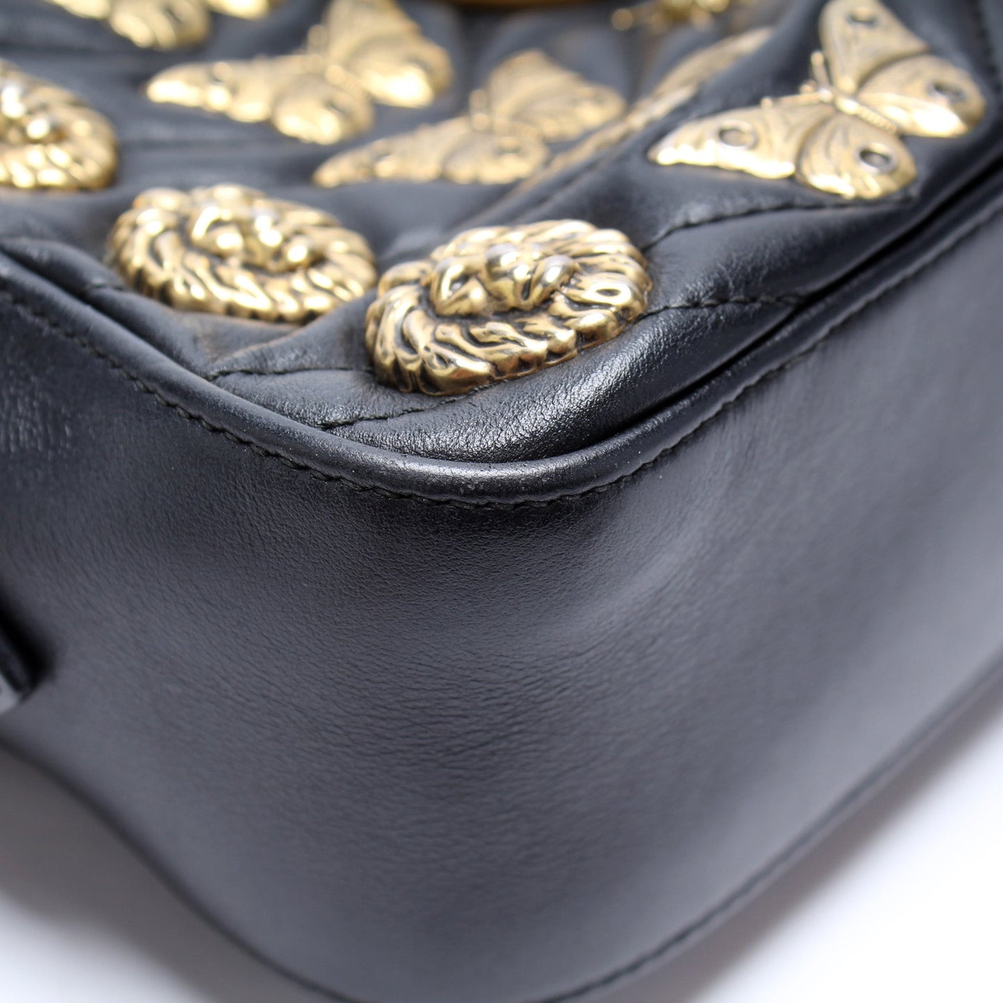 447632 Marmont Small Leather Camera Animal Studs Bag