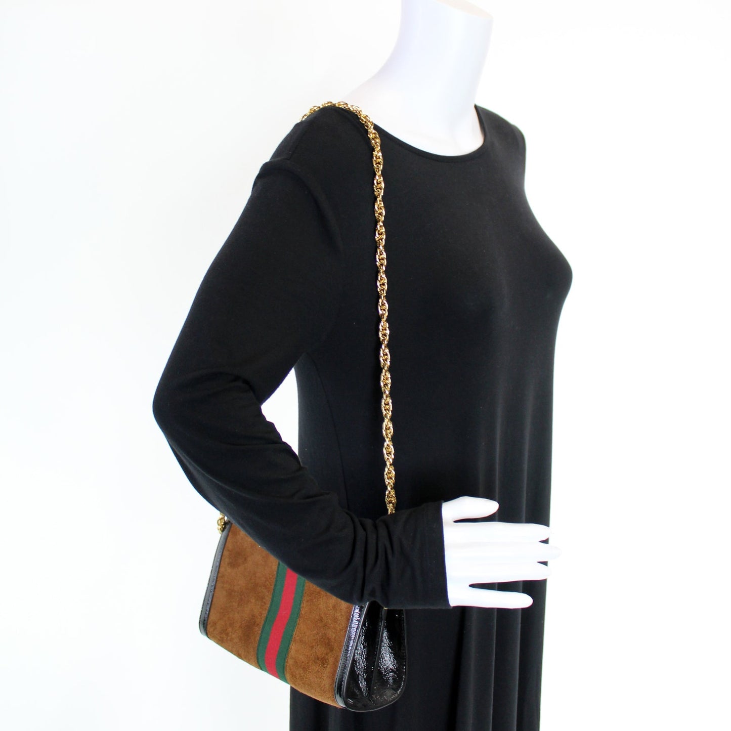503877 Ophidia Suede Shoulder Small