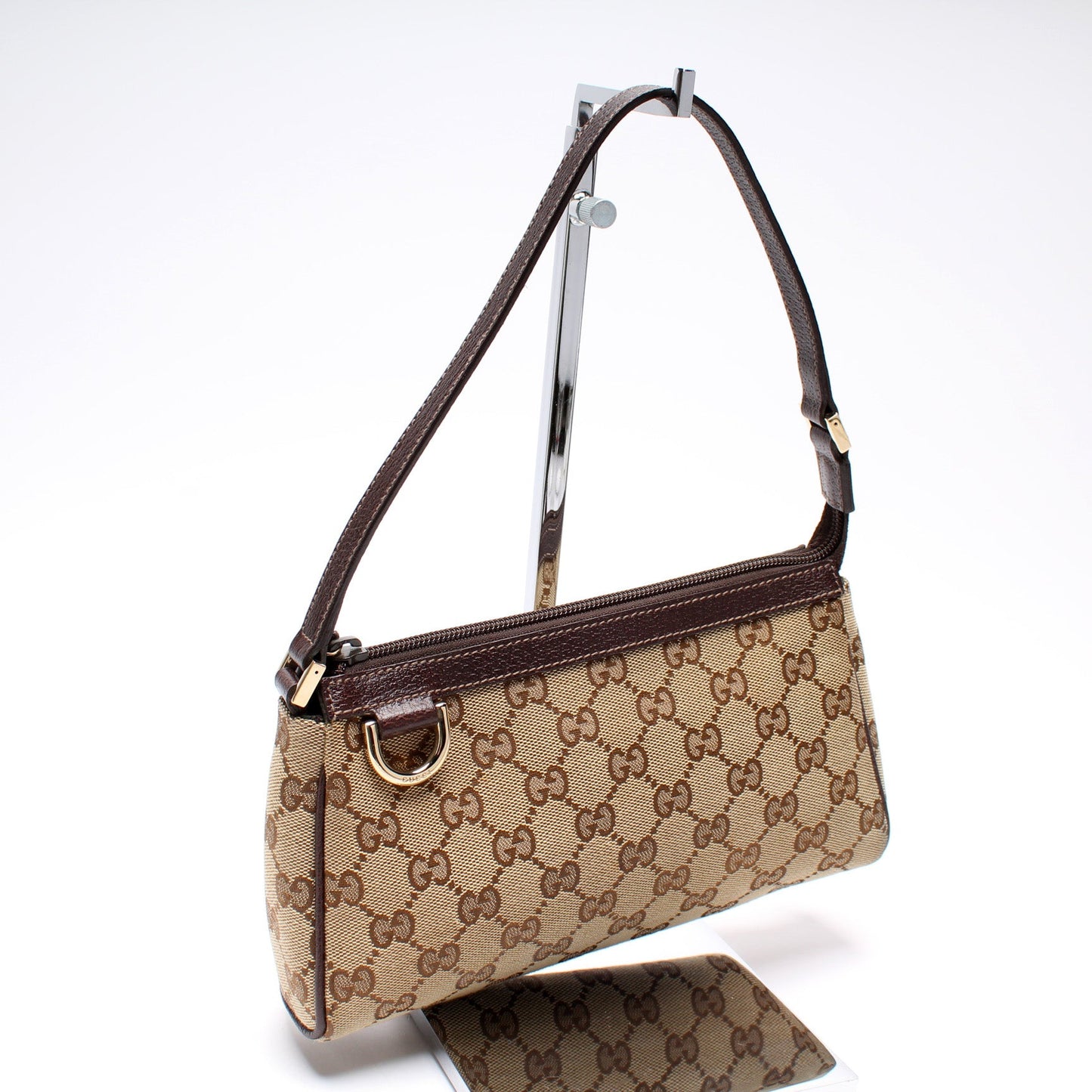 154750 GG Canvas D Ring Cosmetic Case