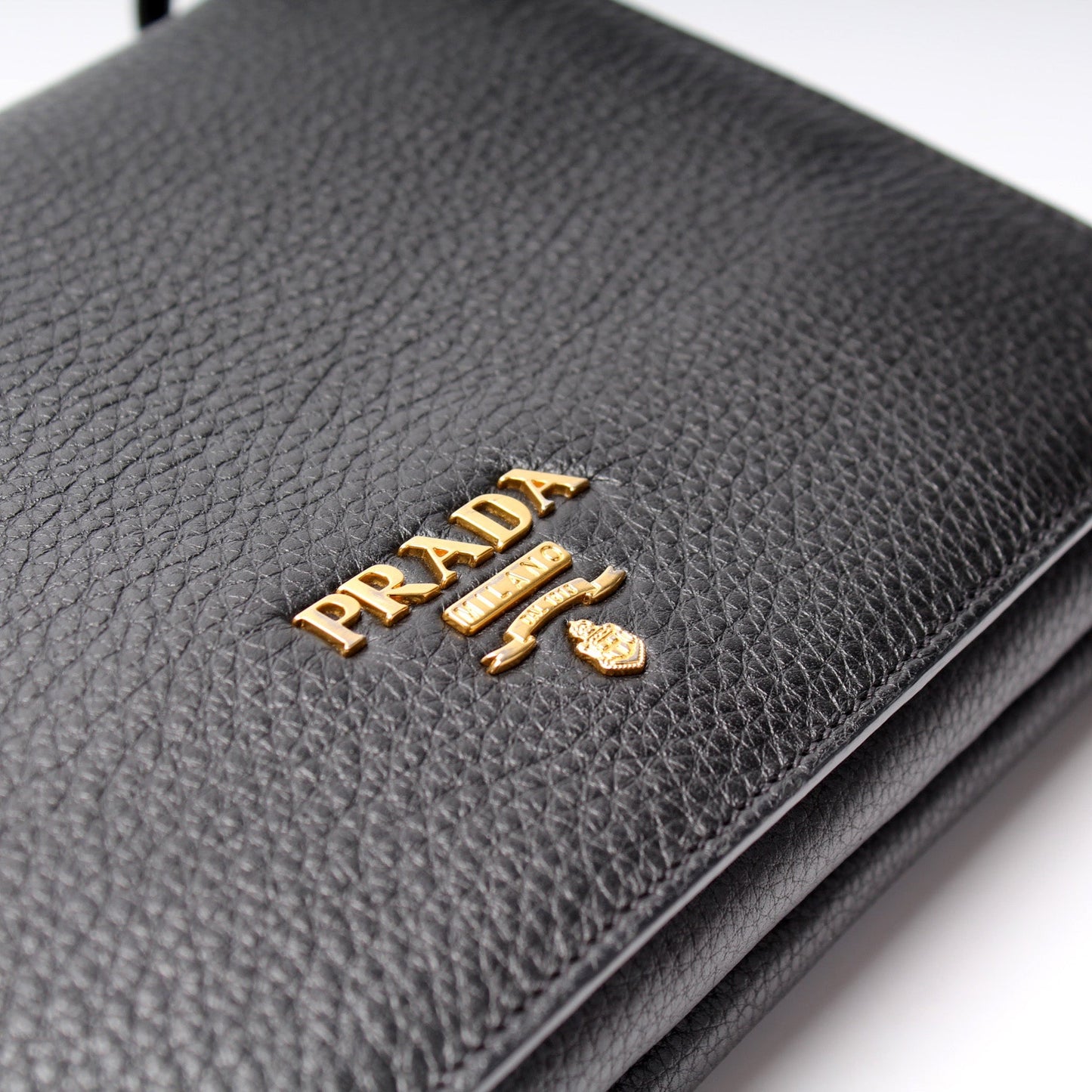 Vitello Daino Leather Flap/Zip Crossbody