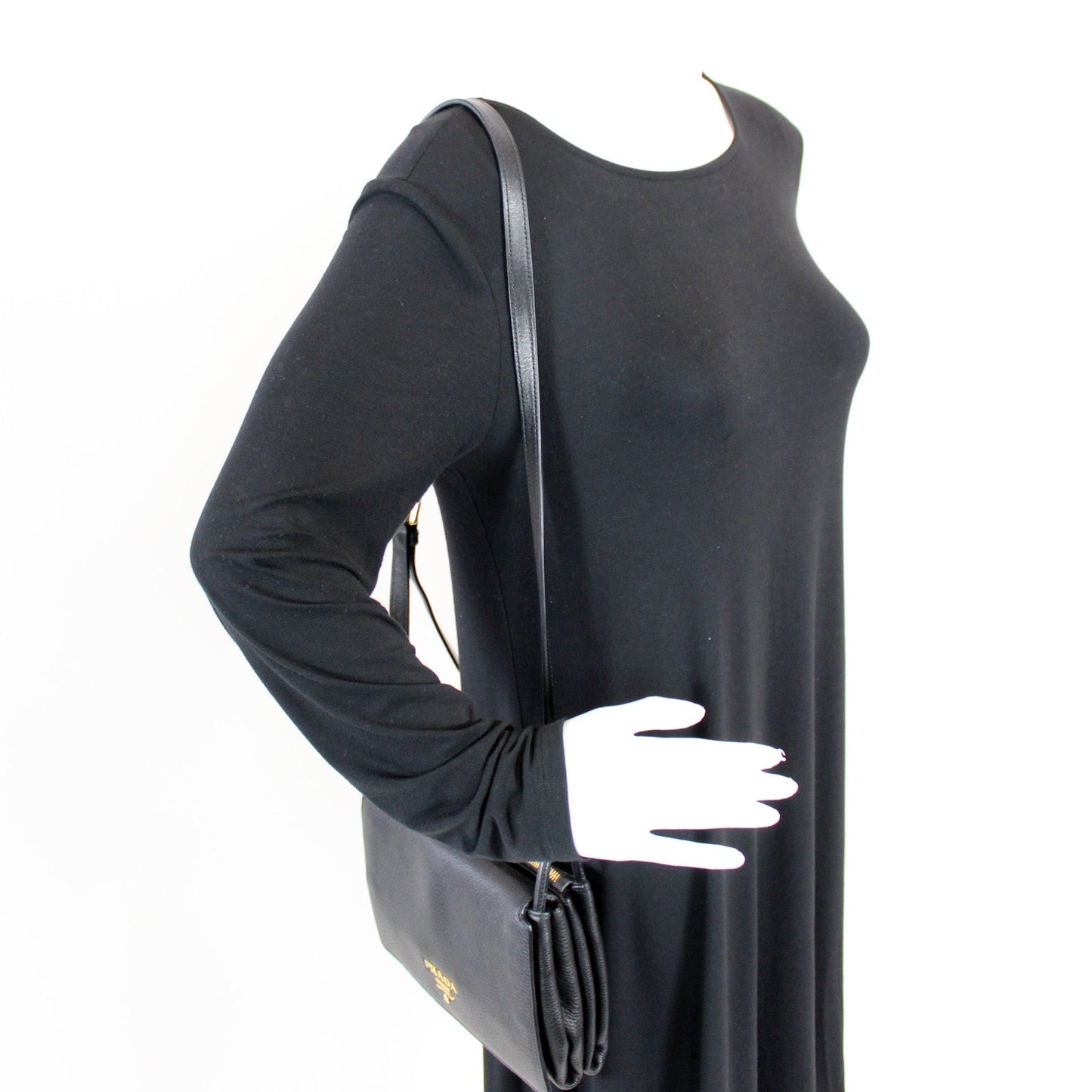 Vitello Daino Leather Flap/Zip Crossbody