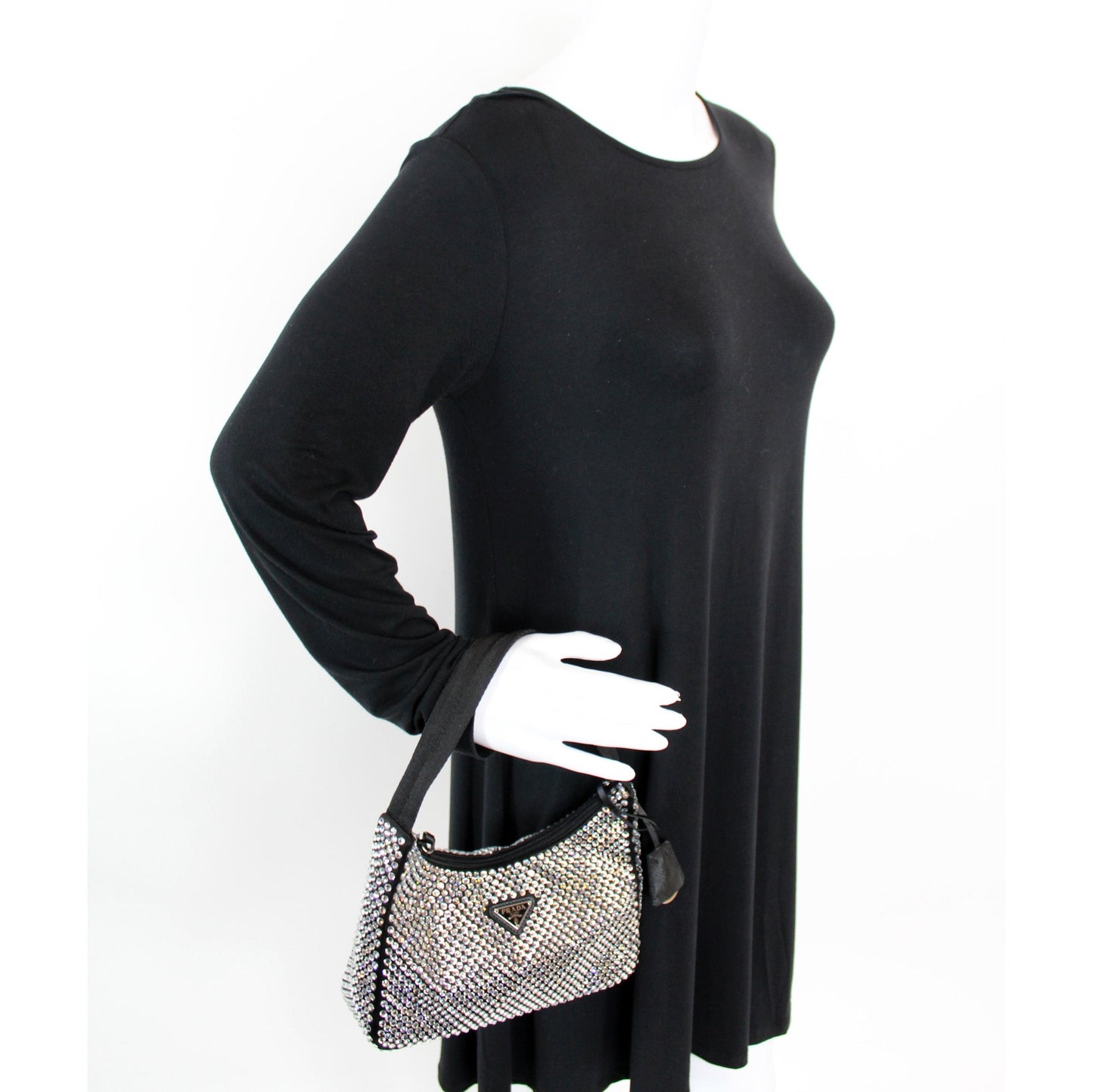 1BC515 Satin Crystal Re-Edition 2000 Mini Bag