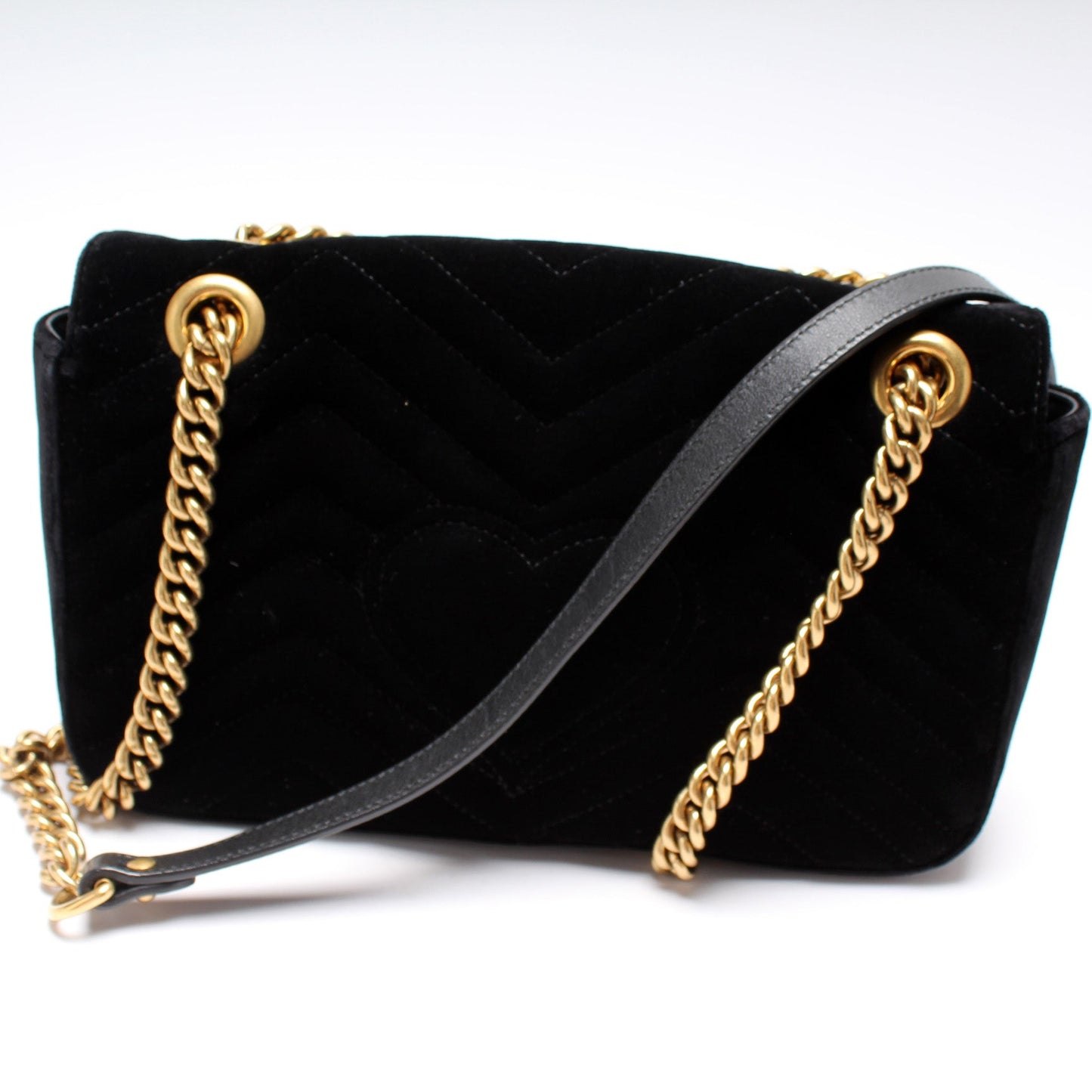 443497 Marmont Shoulder Velvet Small Flap