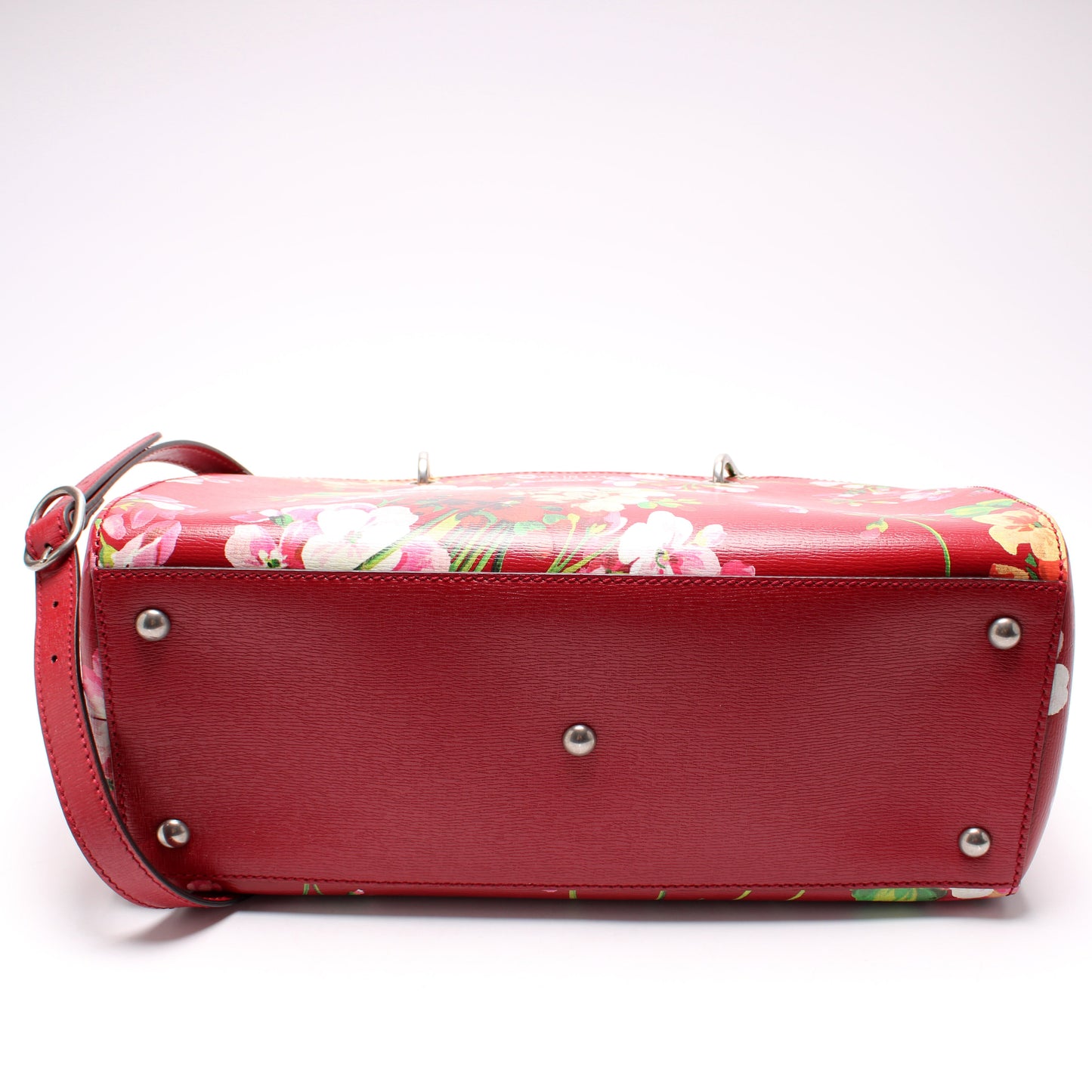 323660 Blooms Leather Medium Bamboo Shopper Tote