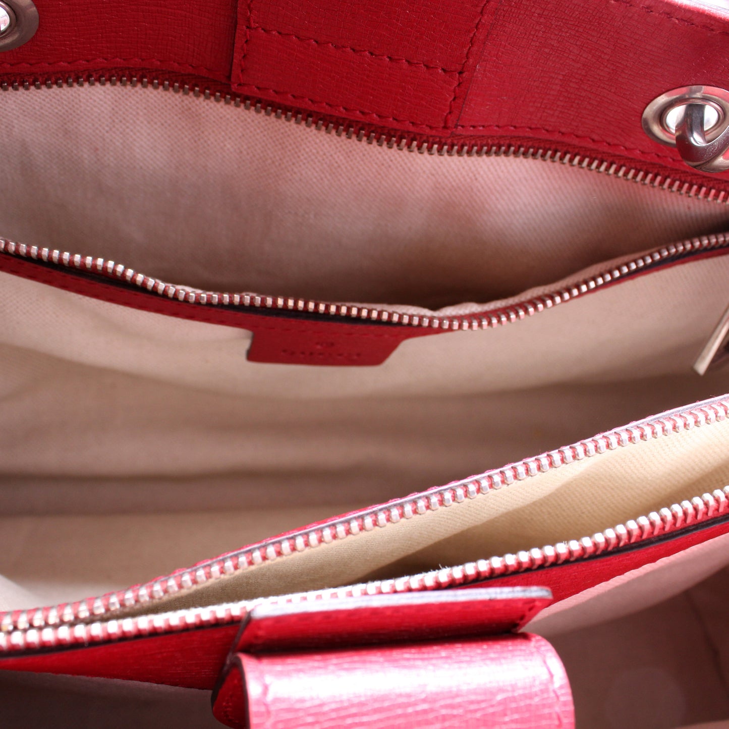 323660 Blooms Leather Medium Bamboo Shopper Tote