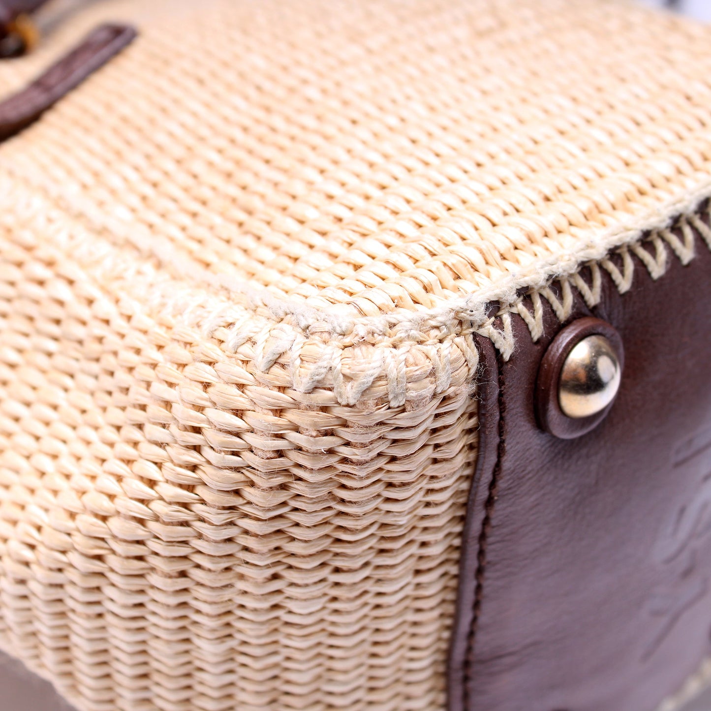 172641 Raffia Downtown Small Shoulder Bag