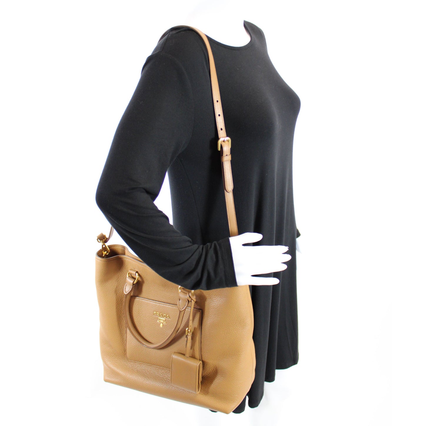 1BG049 Vitello Daino Pocket Tote
