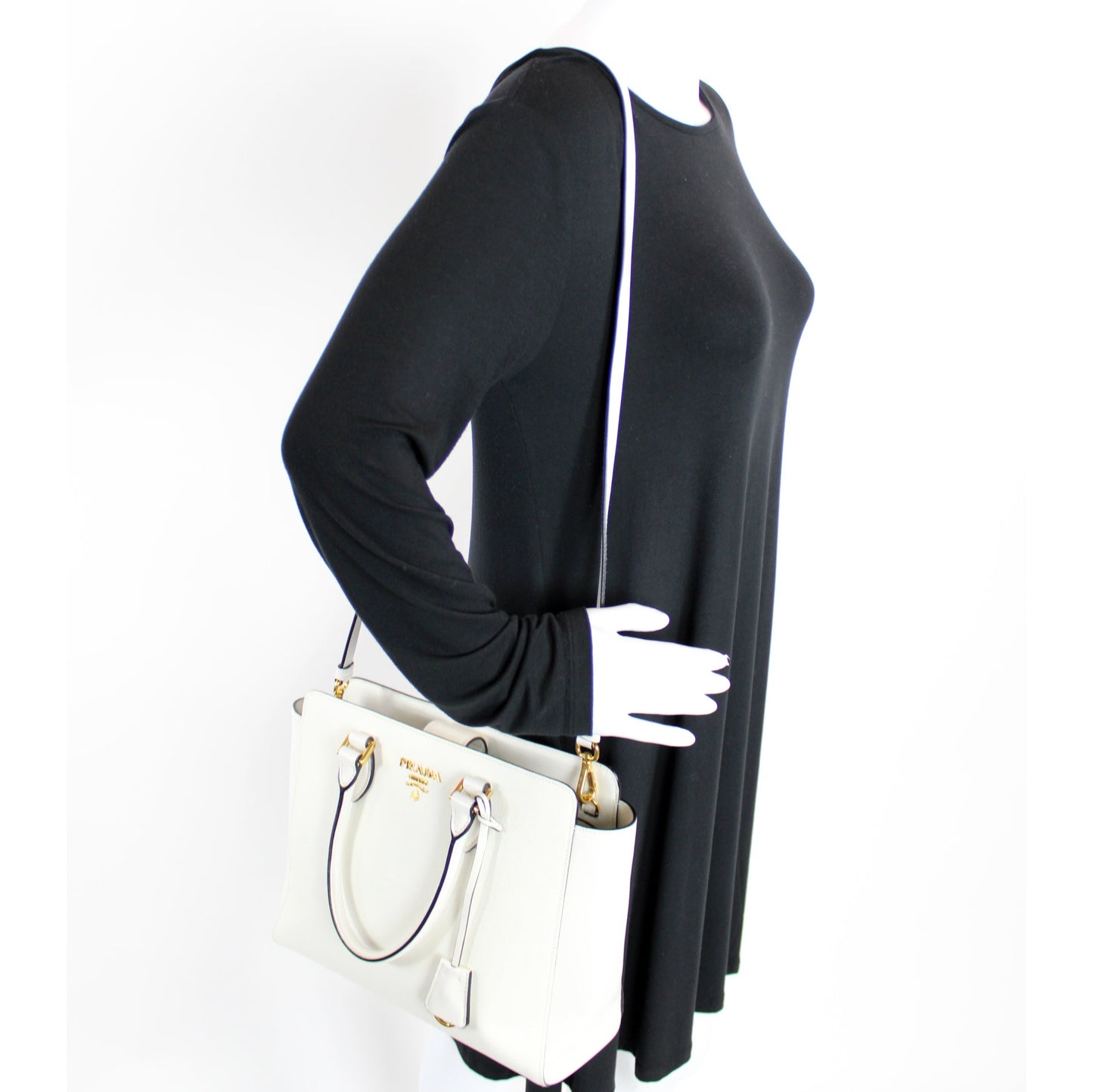 1BA189 Saffiano Calfskin Top Handle Bag