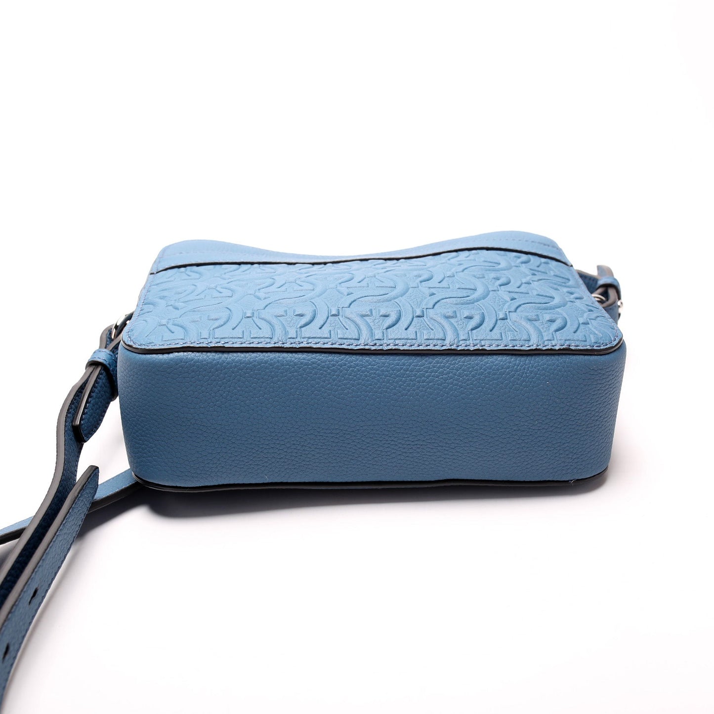 Gancini Embossed Leather Crossbody