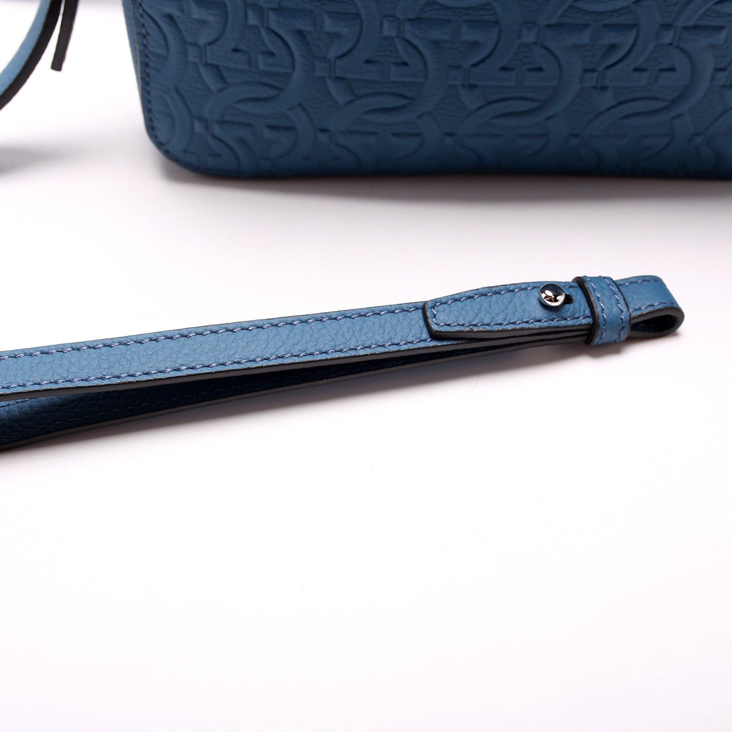 Gancini Embossed Leather Crossbody