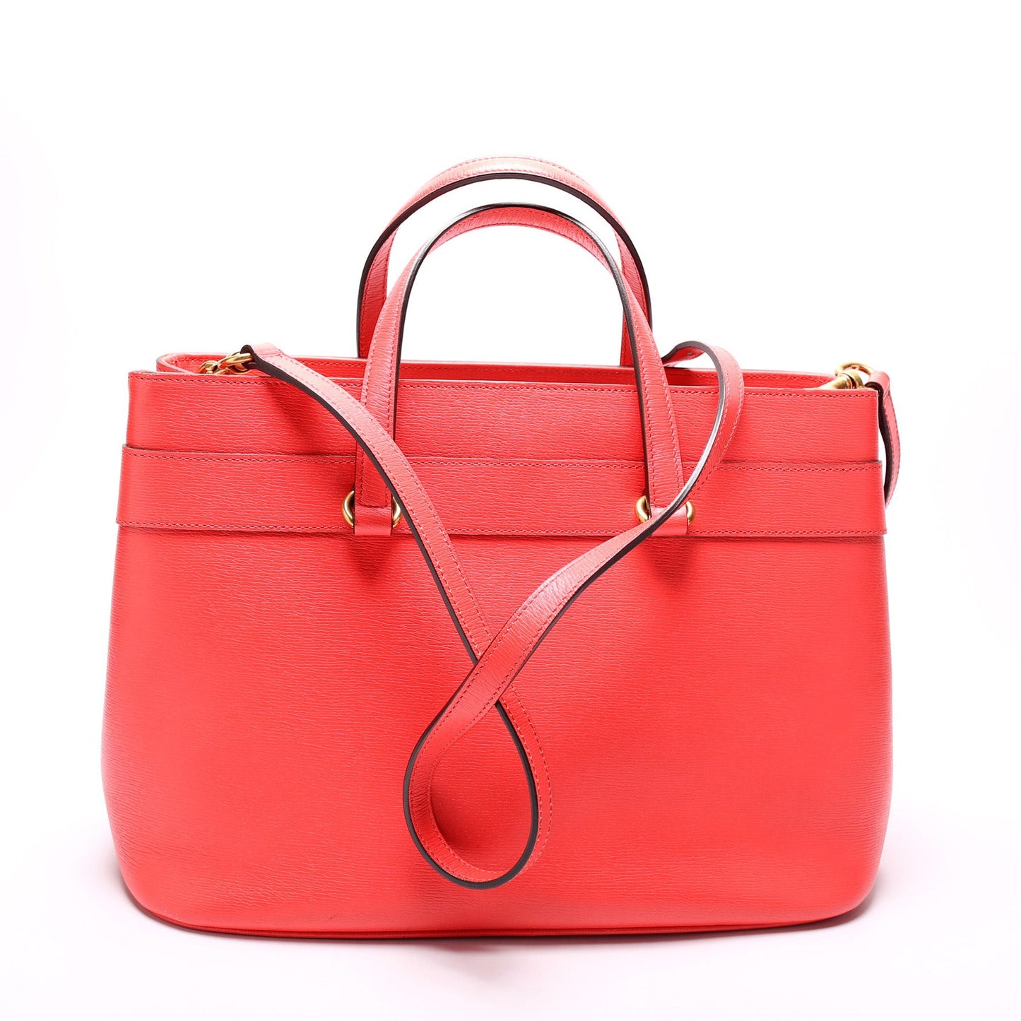 319795 Saffiano Horsebit Tote