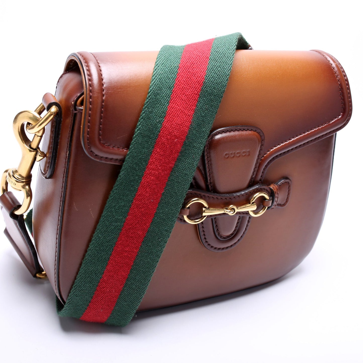 380573 Calfskin Lady Web Medium Shouler Bag