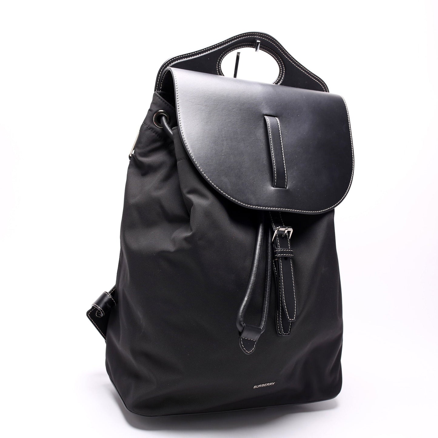 Pocket Backpack Nylon And Leather