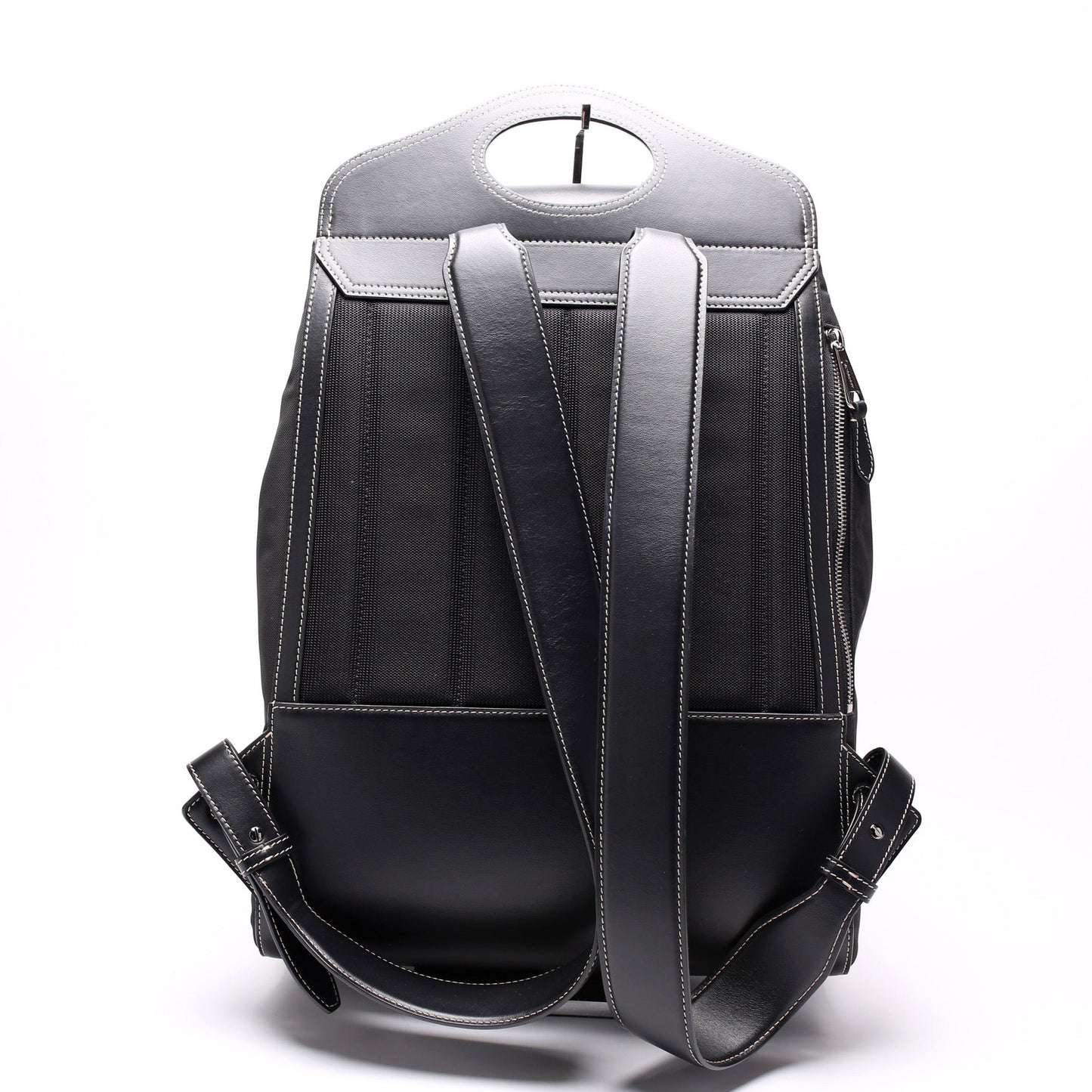 Pocket Backpack Nylon And Leather