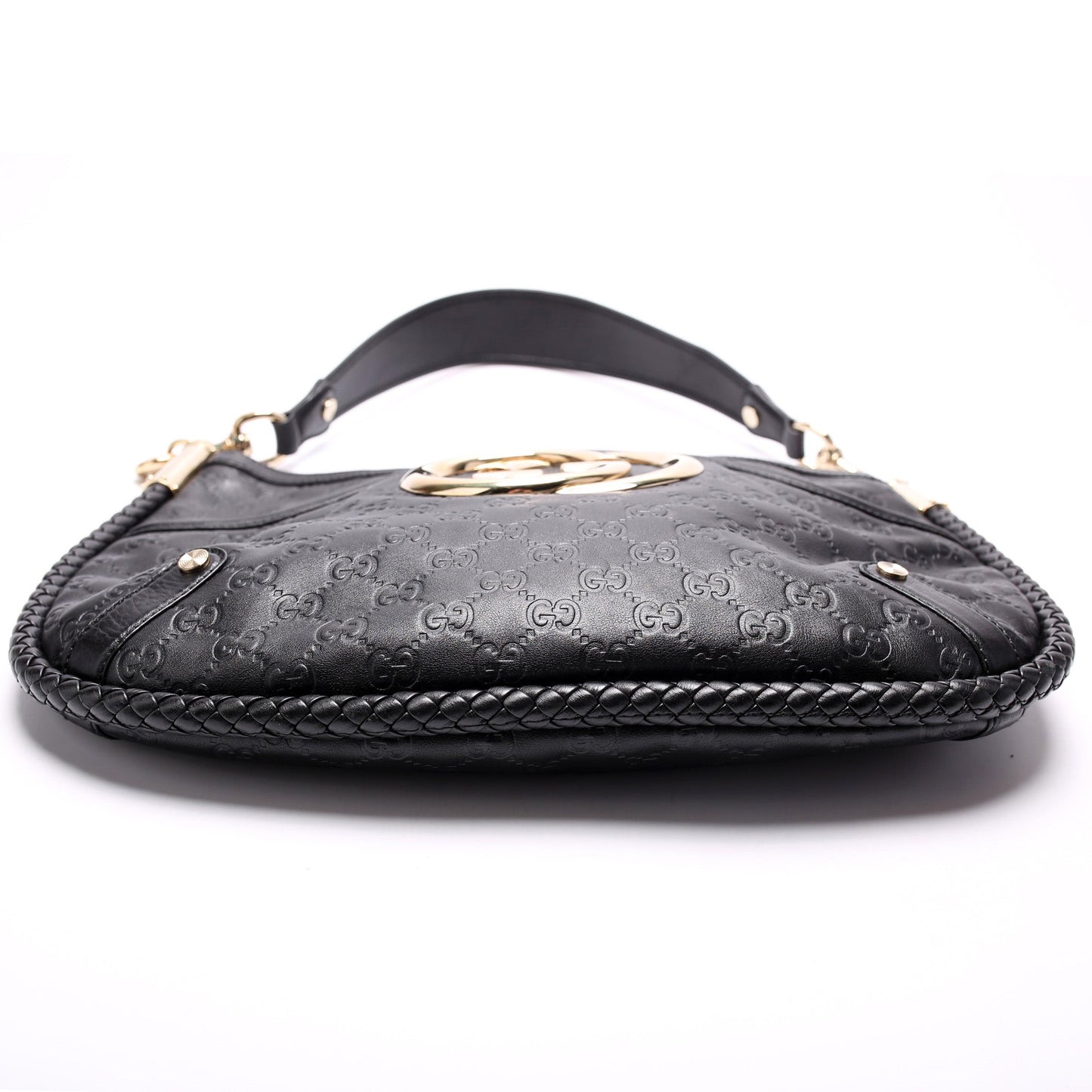 167734 GG Leather Britt Medium Shoulder Bag