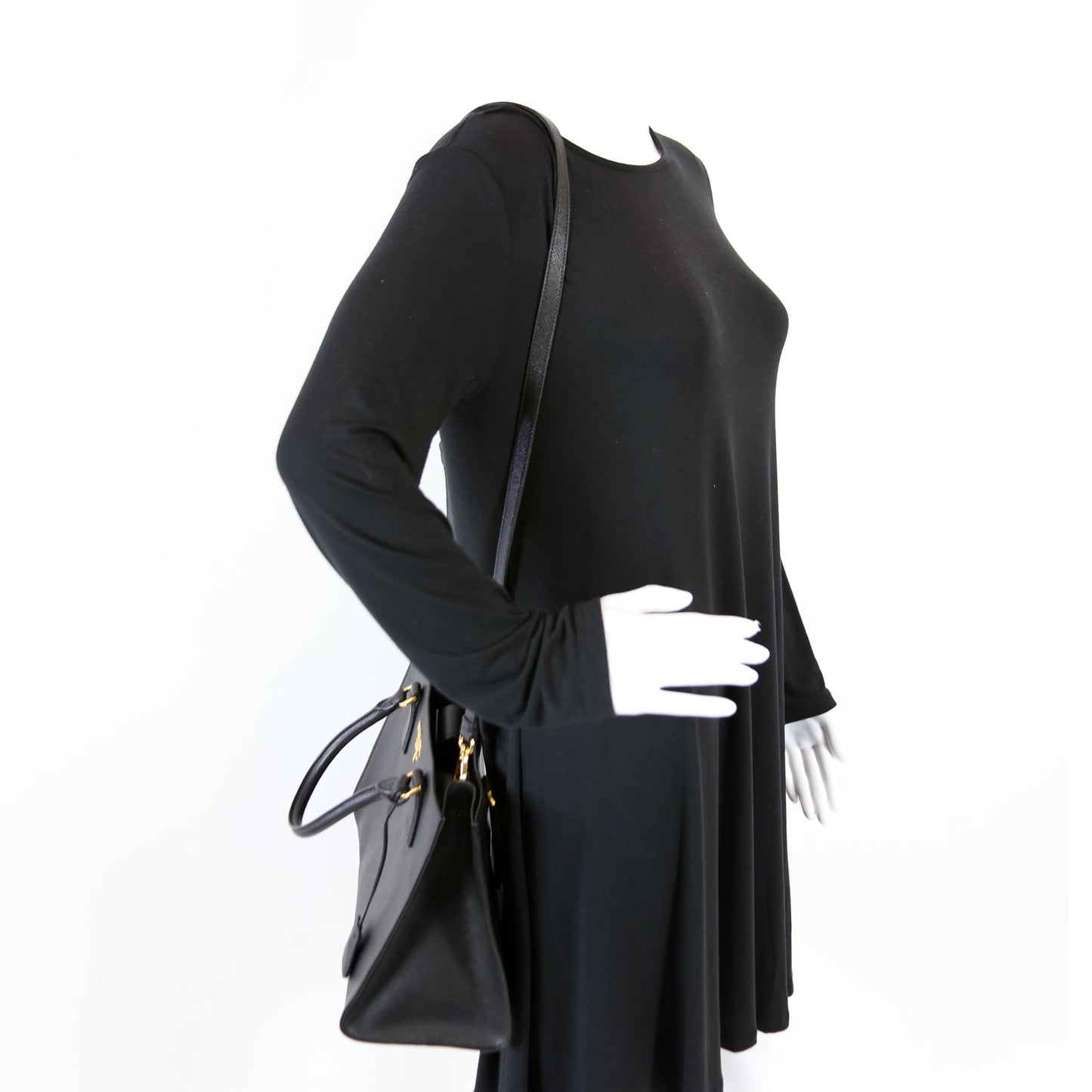 1BA118 Saffiano Lux Leather Tote