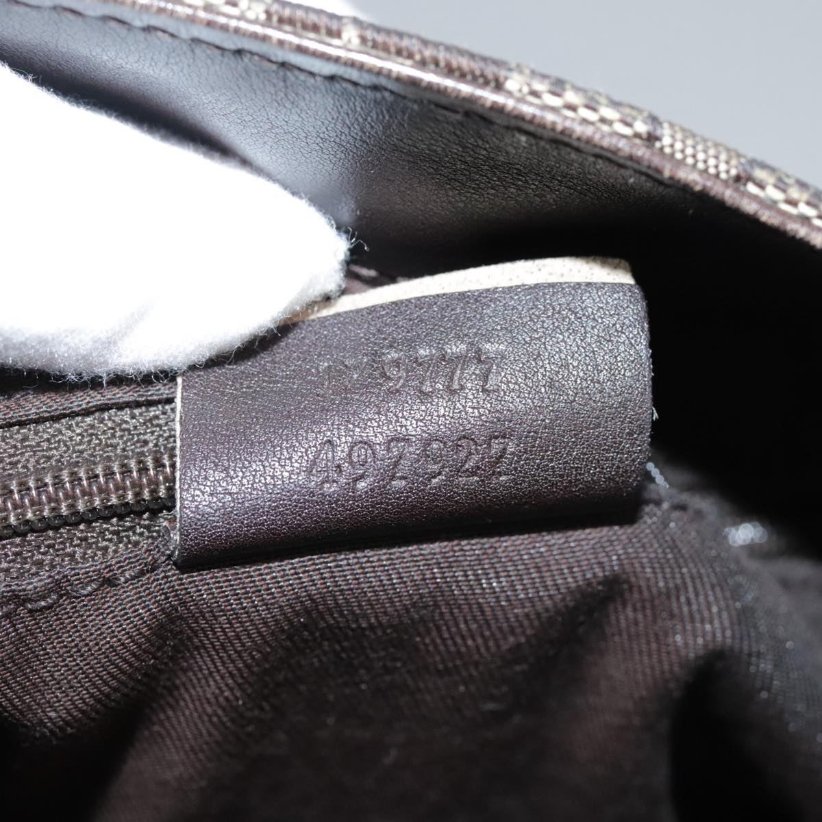 Gucci Horsebit Brown Canvas Handbag