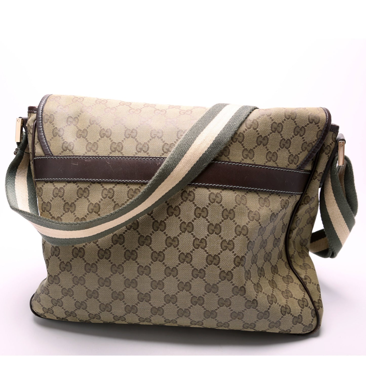 233052 GG Coated Canvas Medium Messenger Flap Bag
