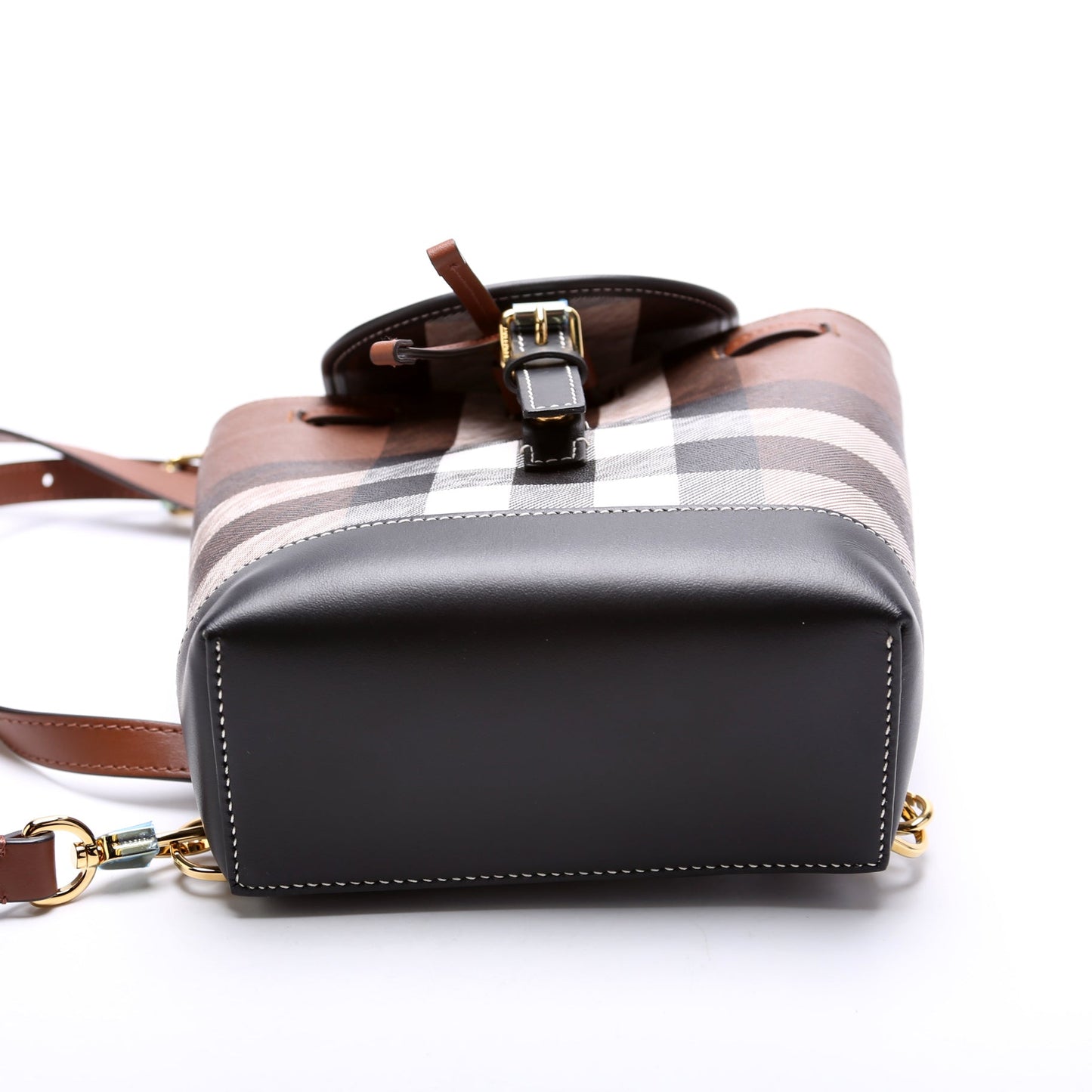 Check Coated Canvas Micro Backpack