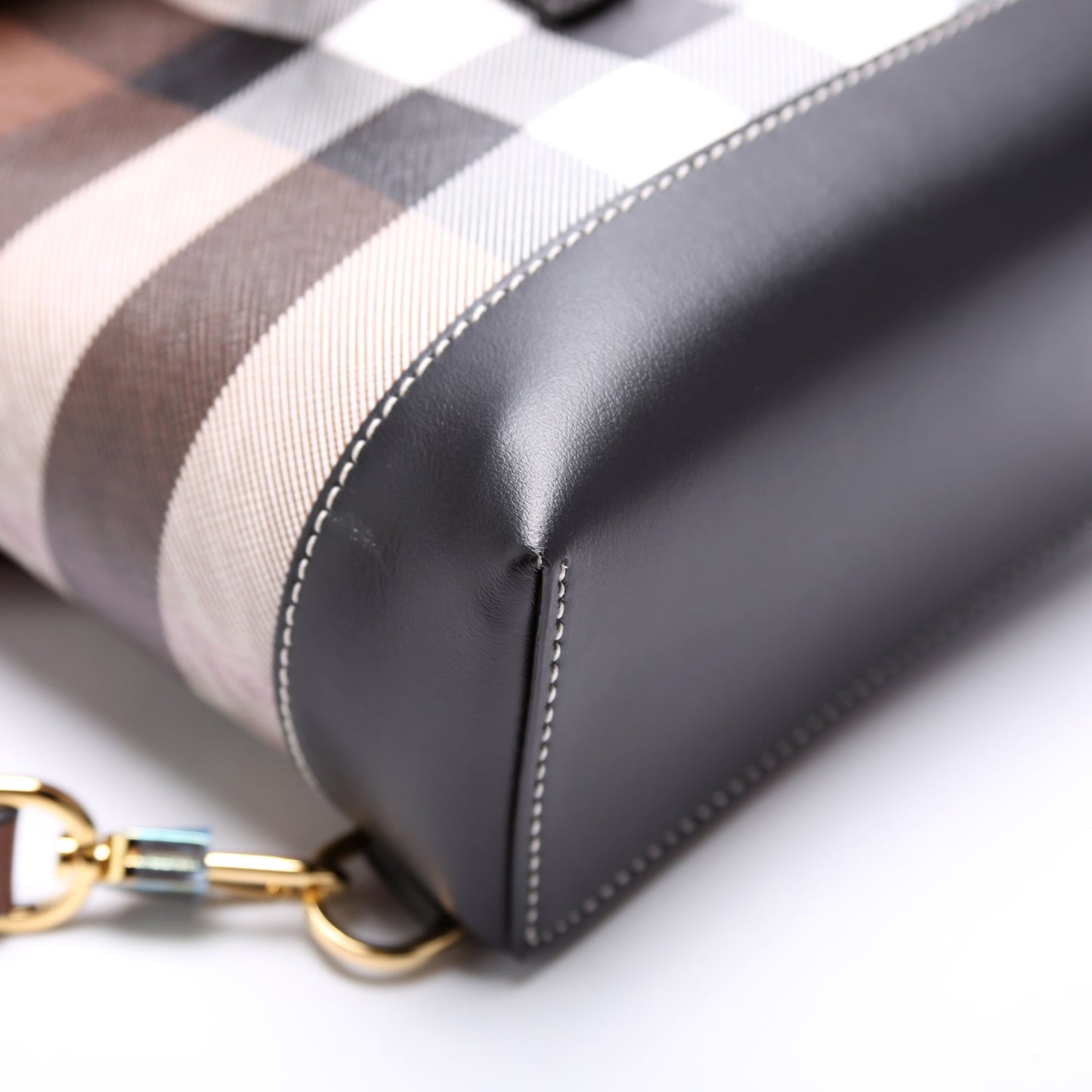 Check Coated Canvas Micro Backpack