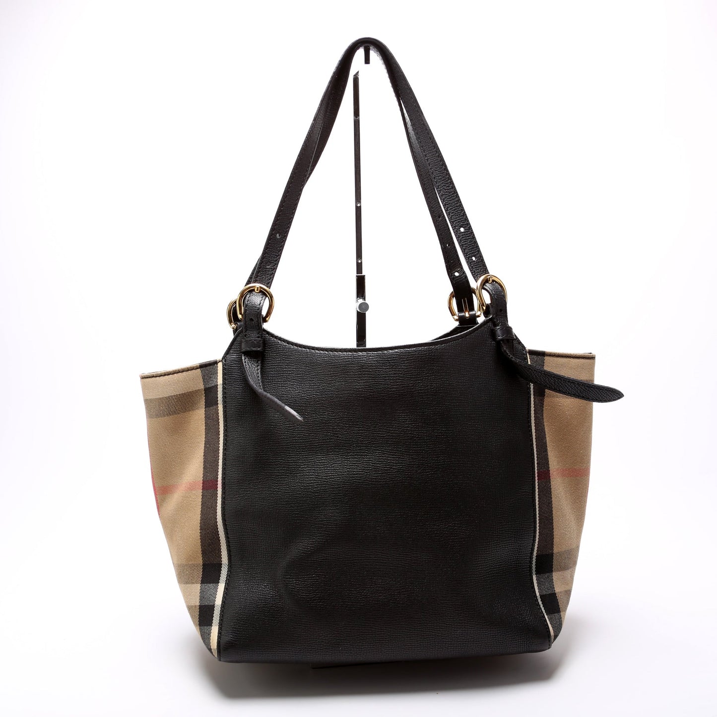 3958975 Leather/House Check Small Canterbury Tote