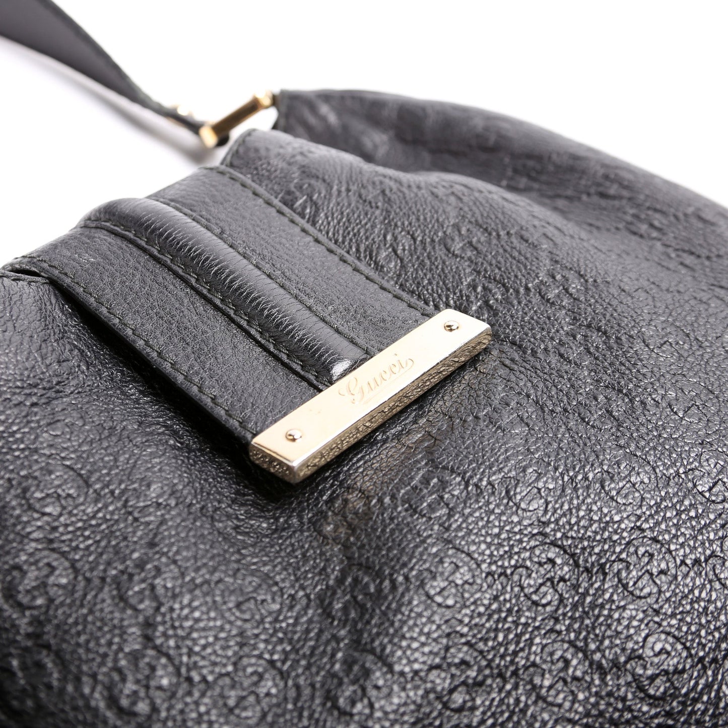 233604 GG Leather Large Hobo