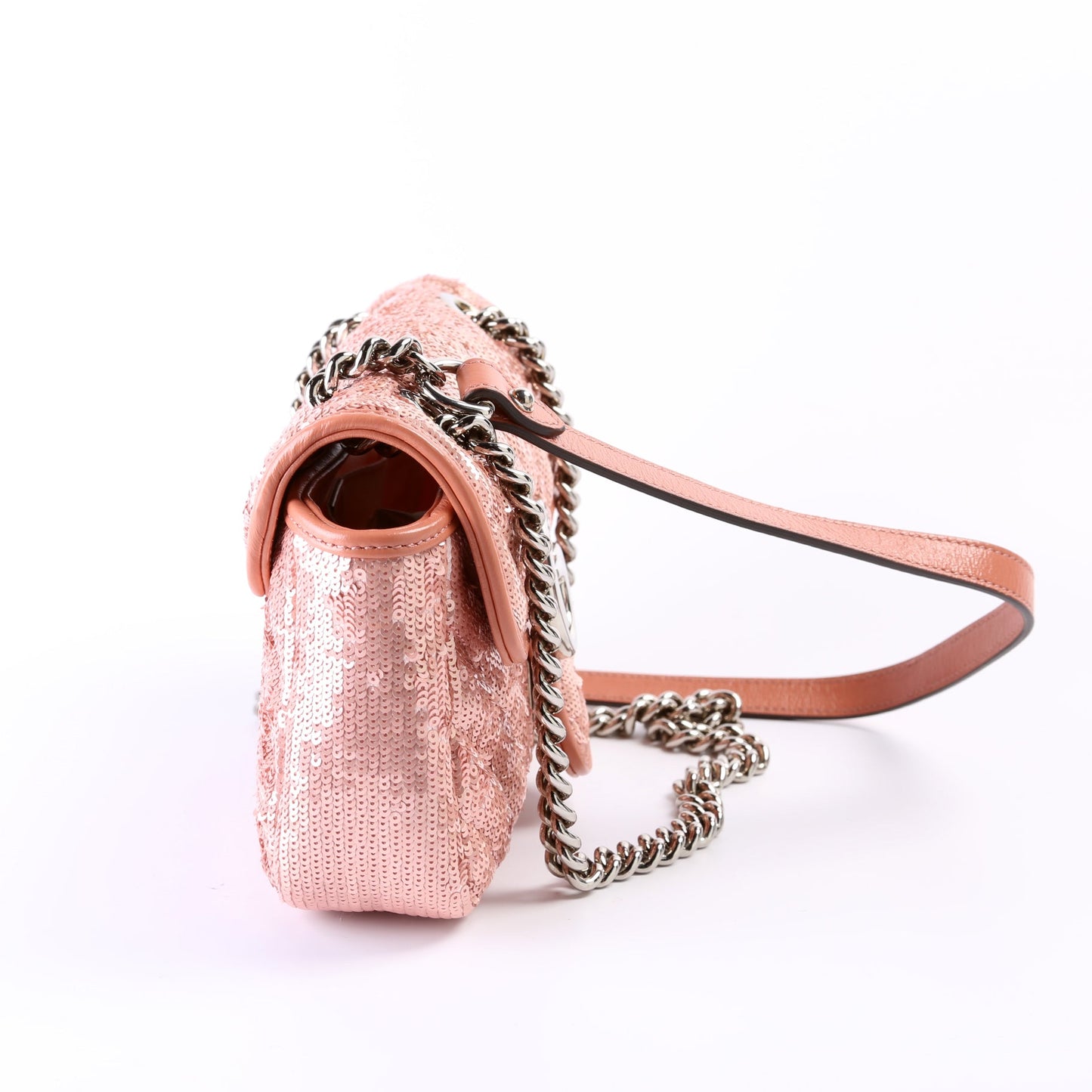 446744 Marmont Sequin Shoulder Mini Flap