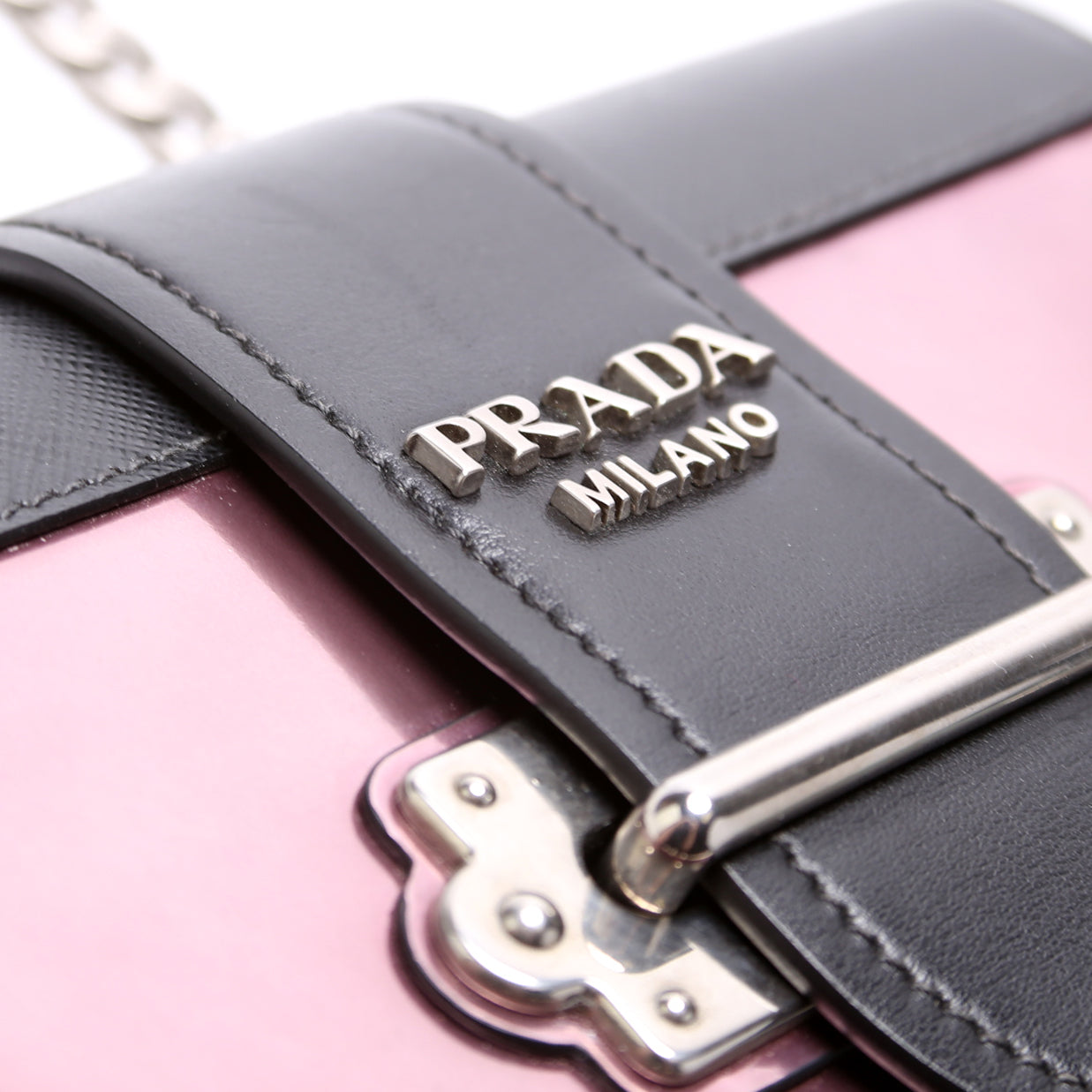Saffiano/Metallic Vitello Cahier Chain Crossbody