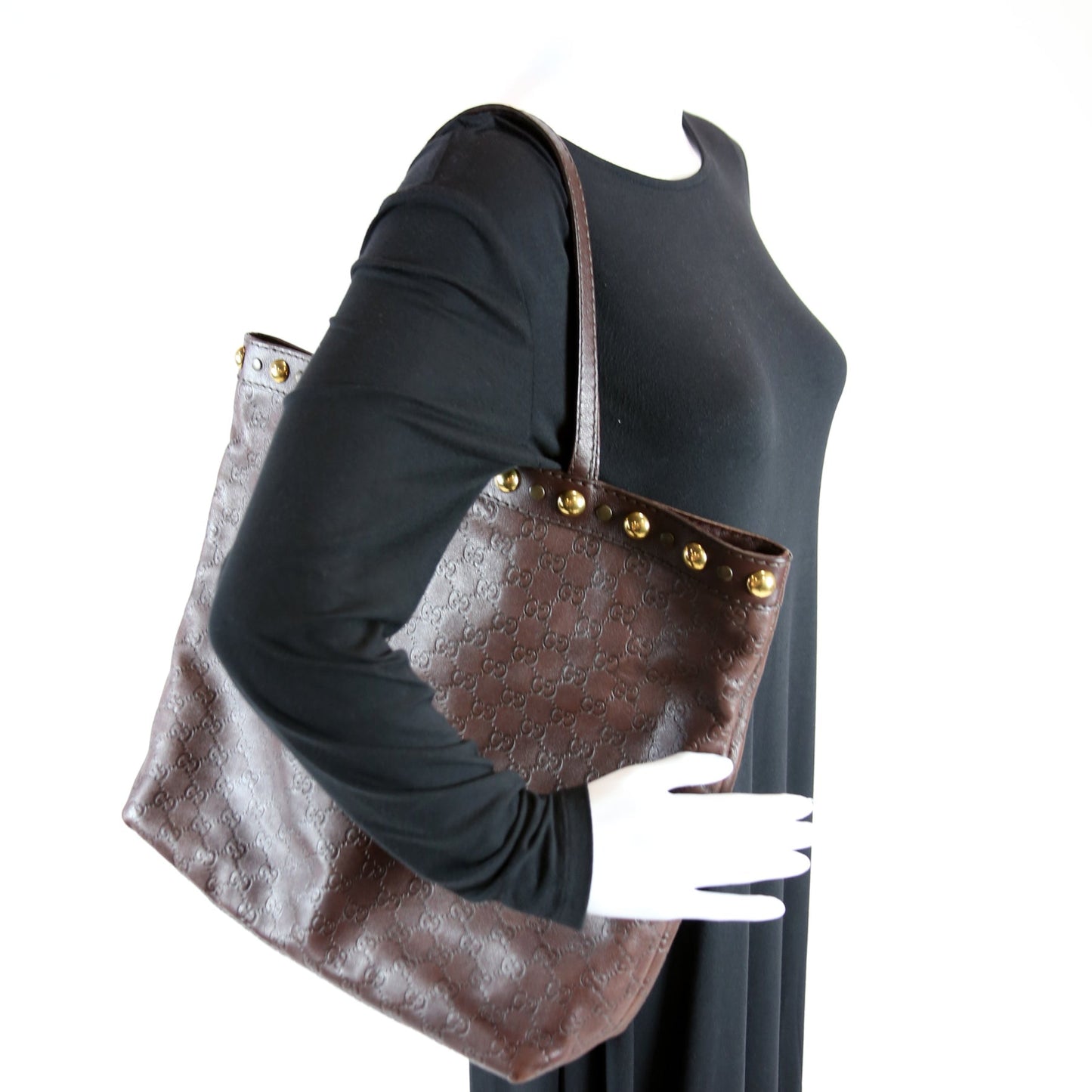 208940 Guccissima Leather Large Babouska Vertical Shopping Tote
