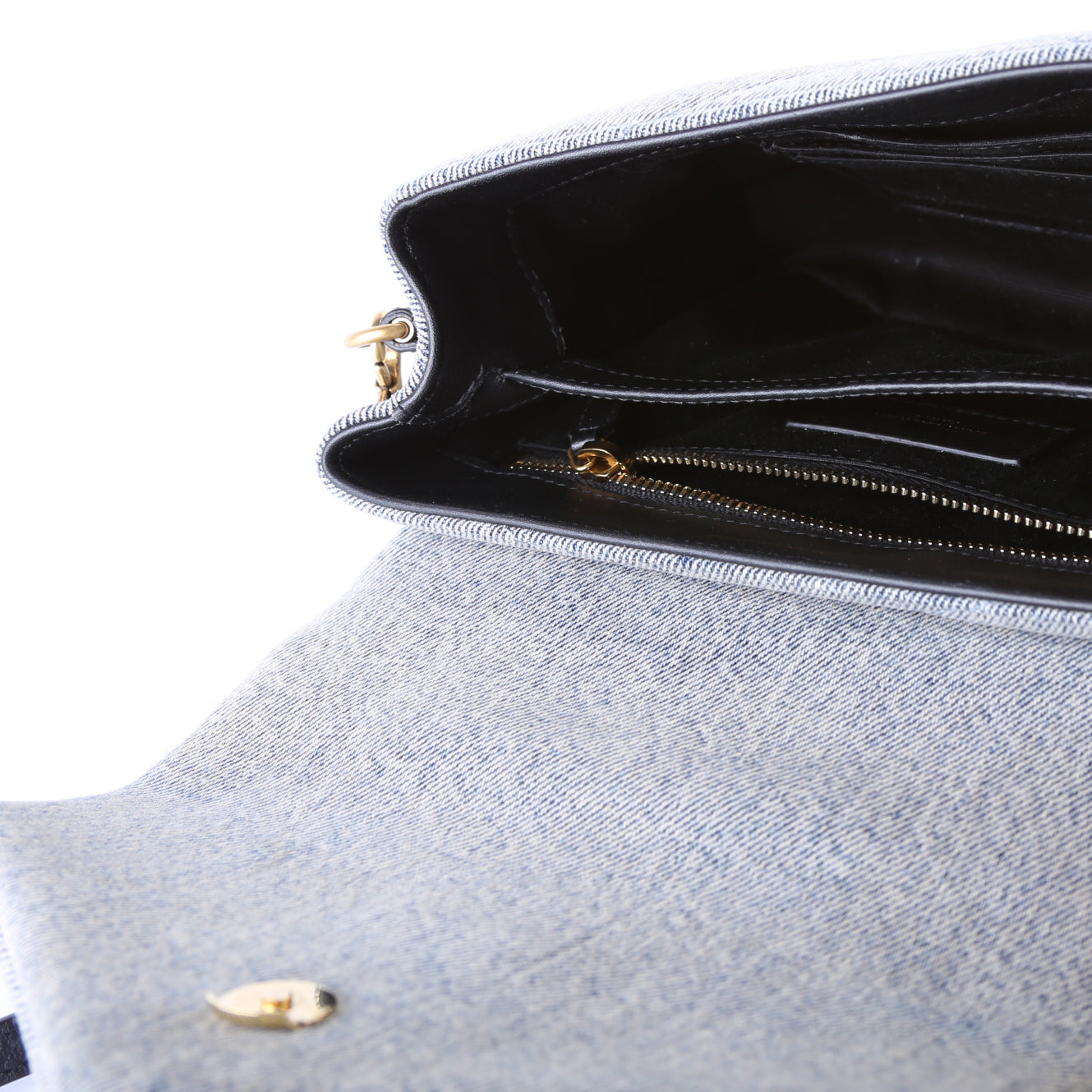 Loulou Satchel Toy Crossbody Denim 678401