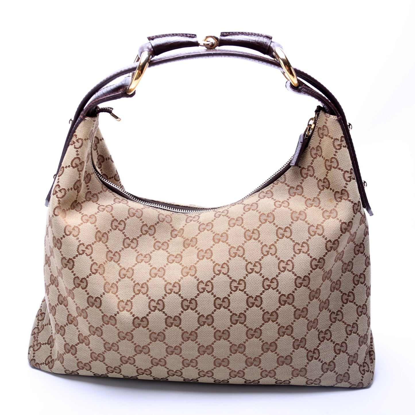 115867 Horsebit GG Canvas Hobo