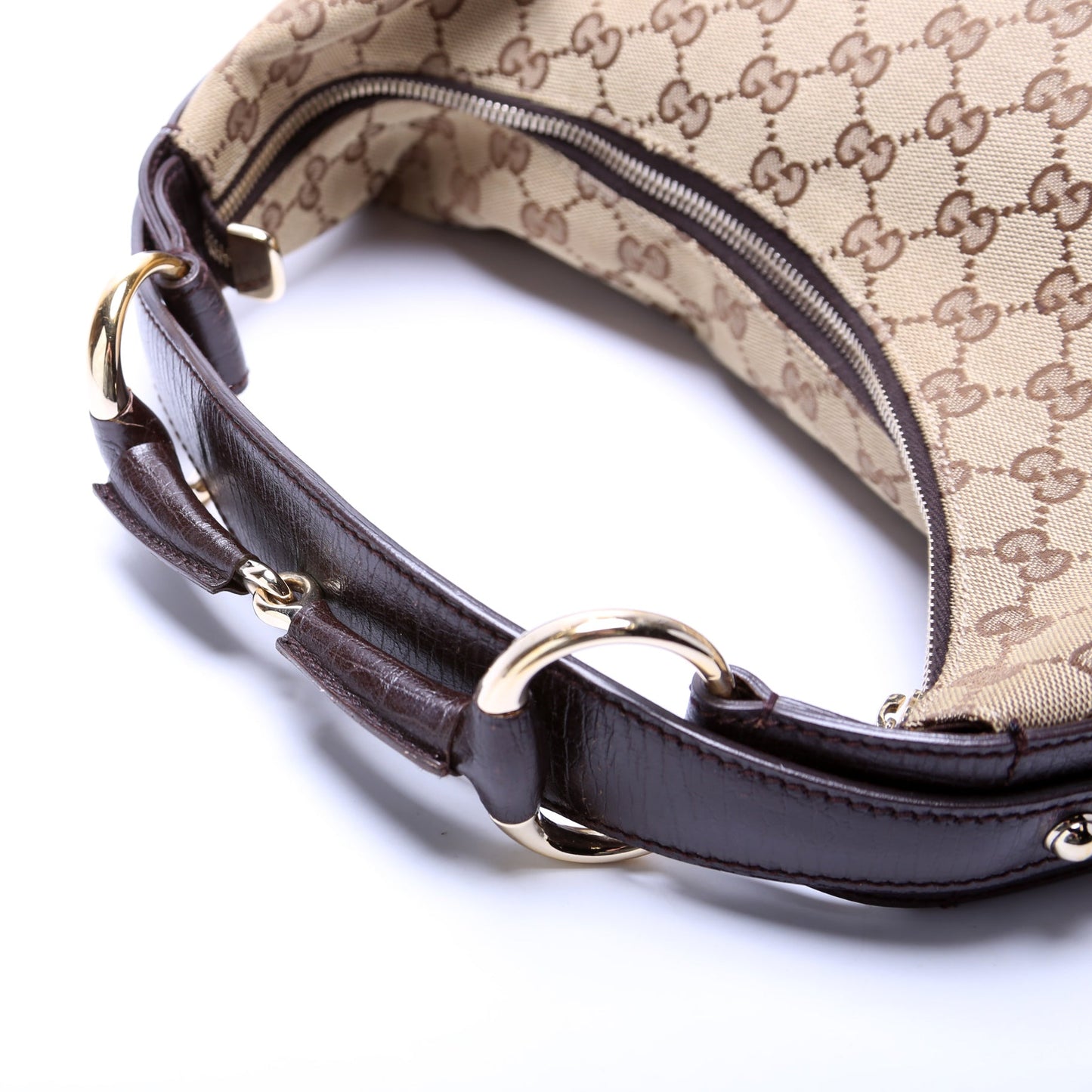 115867 Horsebit GG Canvas Hobo