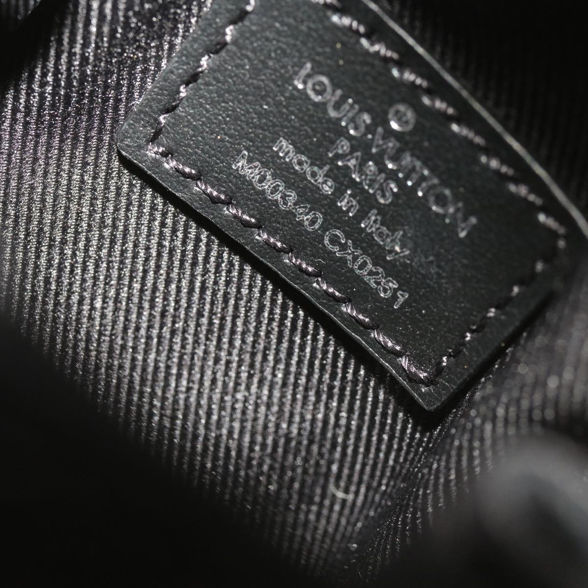 Louis Vuitton Steamer Black Canvas Clutch Bag