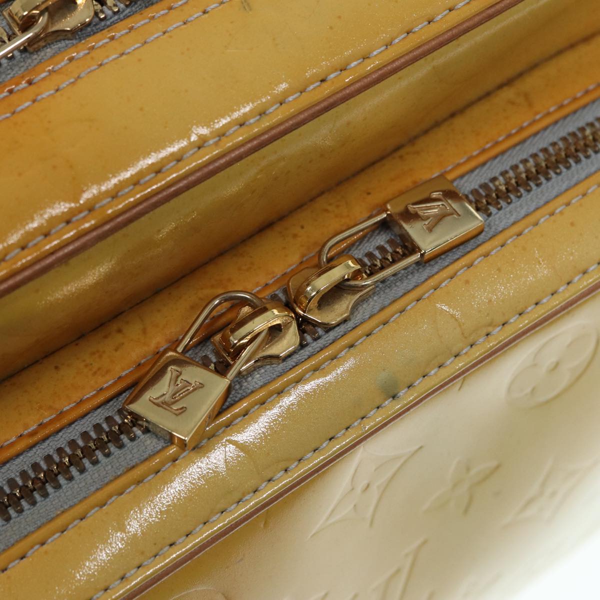 Louis Vuitton Marly Yellow Patent Leather Backpack Bag