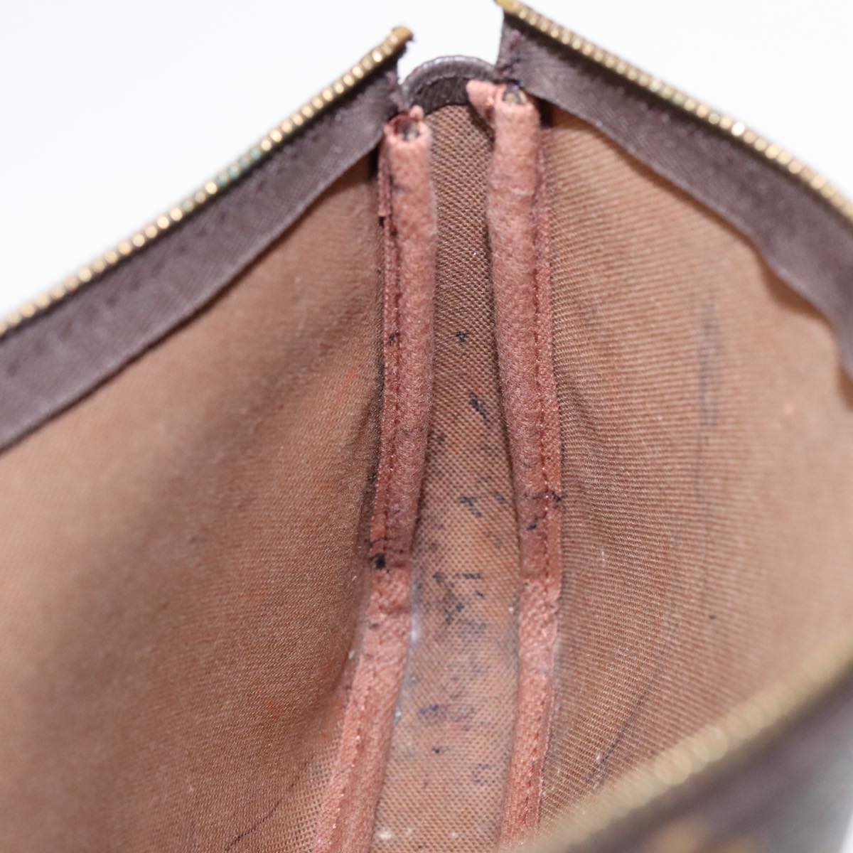 Louis Vuitton Pochette Accessoire Brown Canvas Clutch Bag