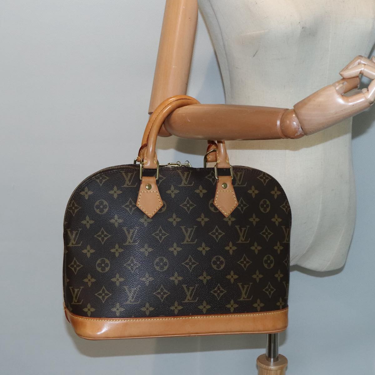 Louis Vuitton Alma Brown Canvas Handbag