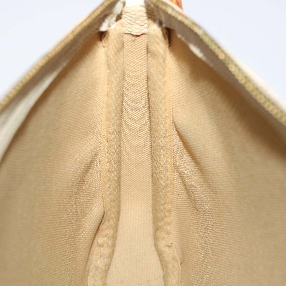Louis Vuitton Pochette Accessoires White Canvas Clutch Bag