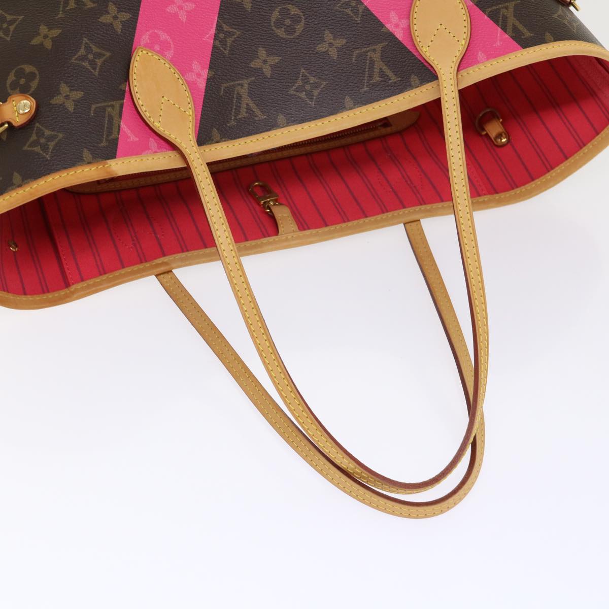 Louis Vuitton Neverfull Mm Brown Canvas Tote Bag