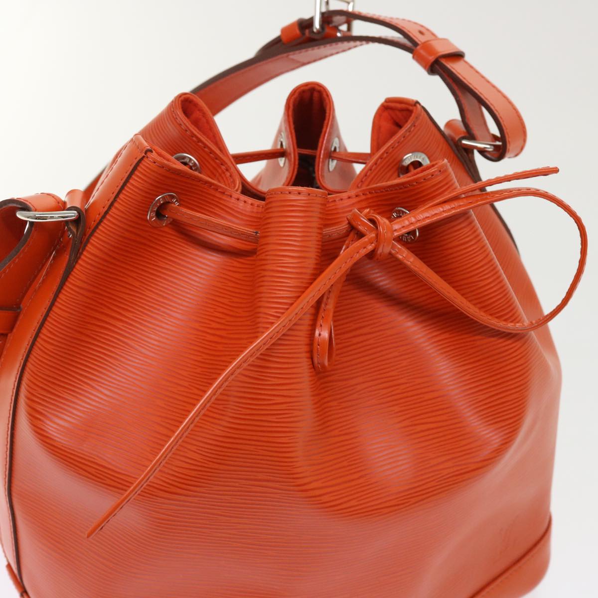 Louis Vuitton Petit Noé Orange Leather Shoulder Bag