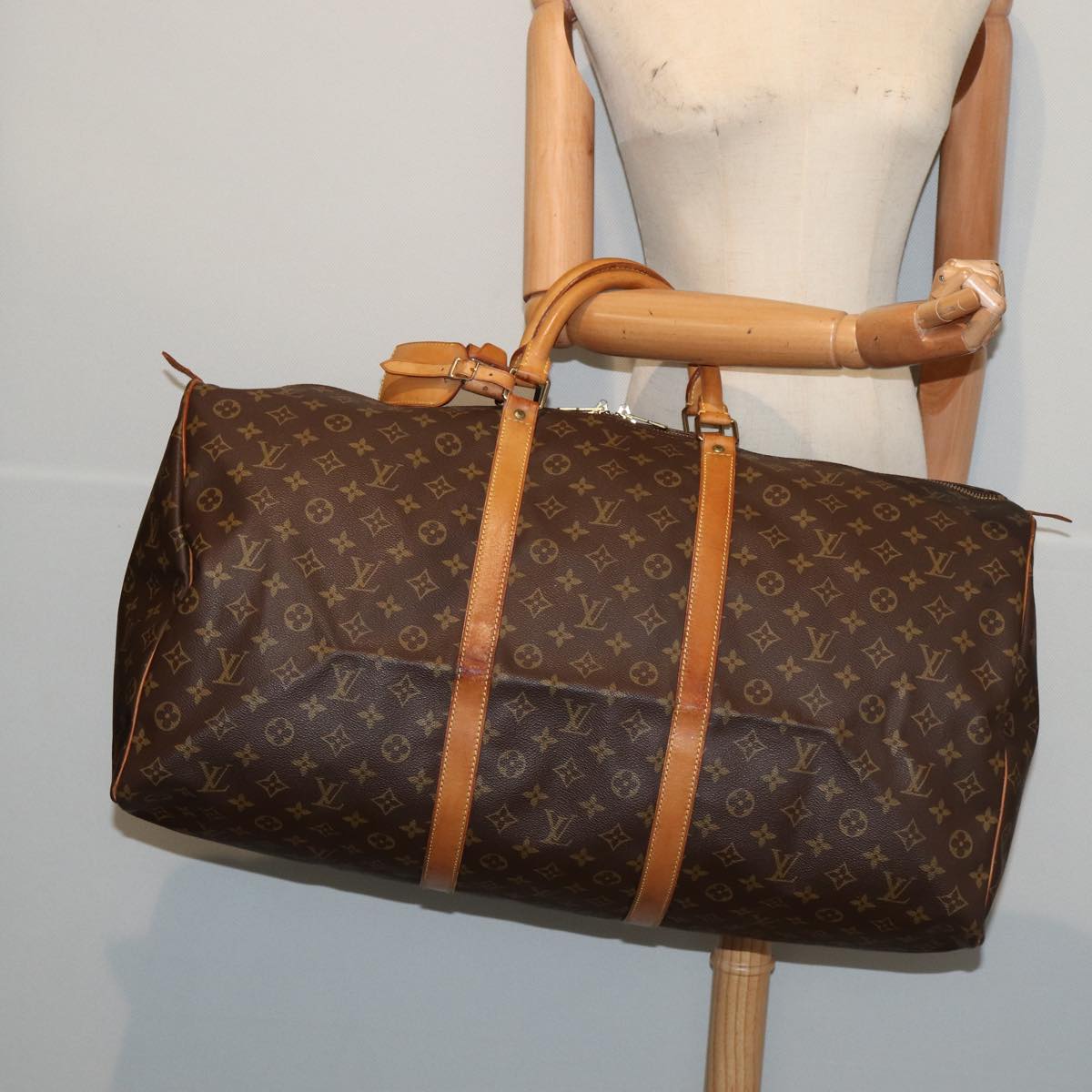 Louis Vuitton Keepall 60 Brown Canvas Travel Bag